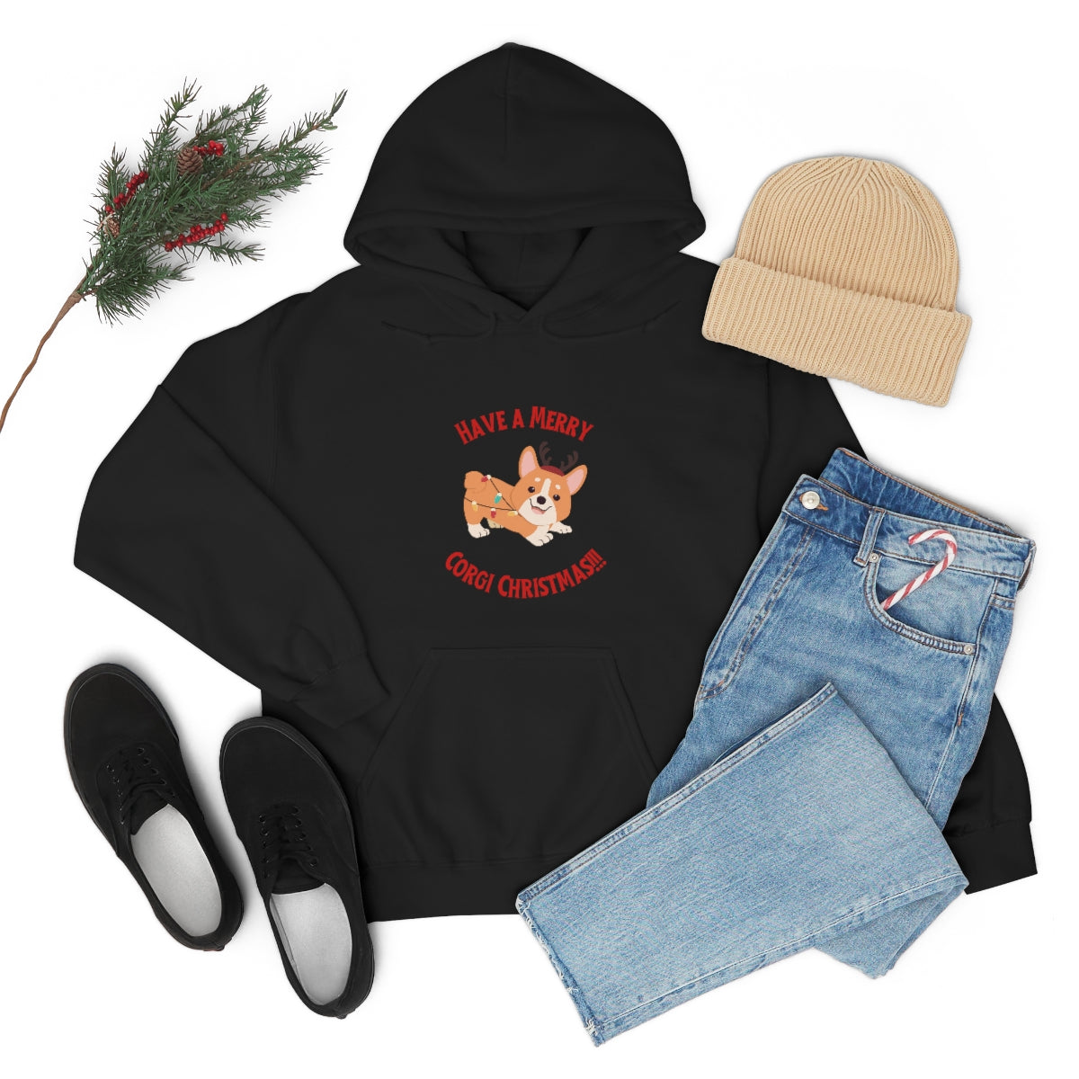 Have A Merry Corgi Christmas Unisex Heavy Blend™ Hooded Sweatshirt