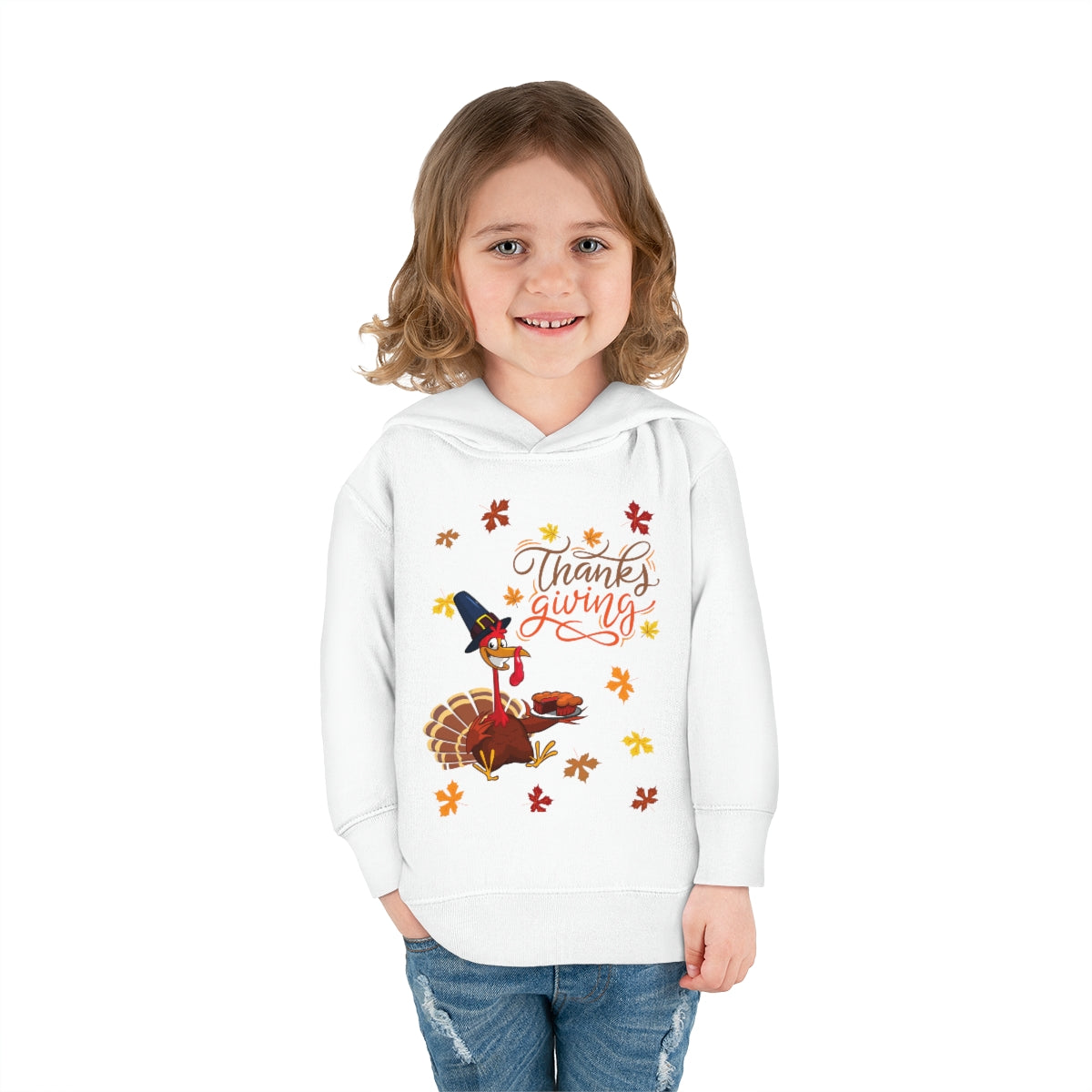 Thanksgiving Turkey Toddler Pullover Fleece Hoodie