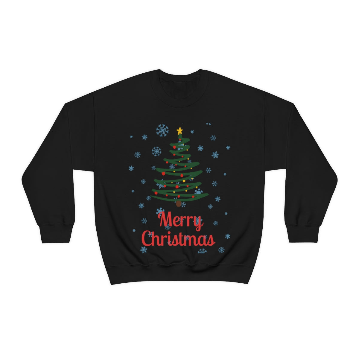 Merry Christmas Tree Unisex Heavy Blend™ Crewneck Sweatshirt