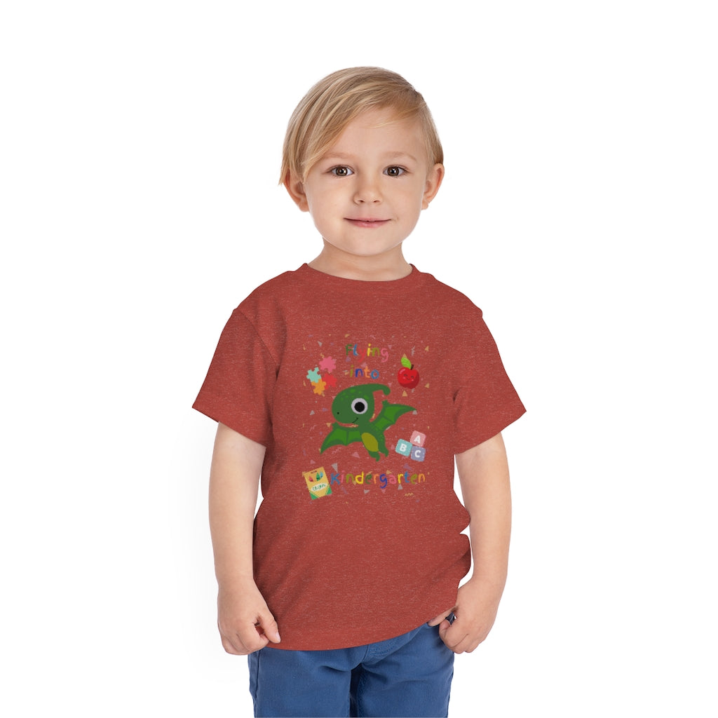 Flying Into Kindergarten Toddler Short Sleeve Tee