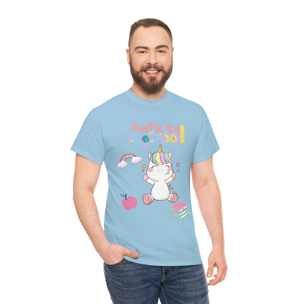 Back to School Unicorn Unisex Heavy Cotton Tee