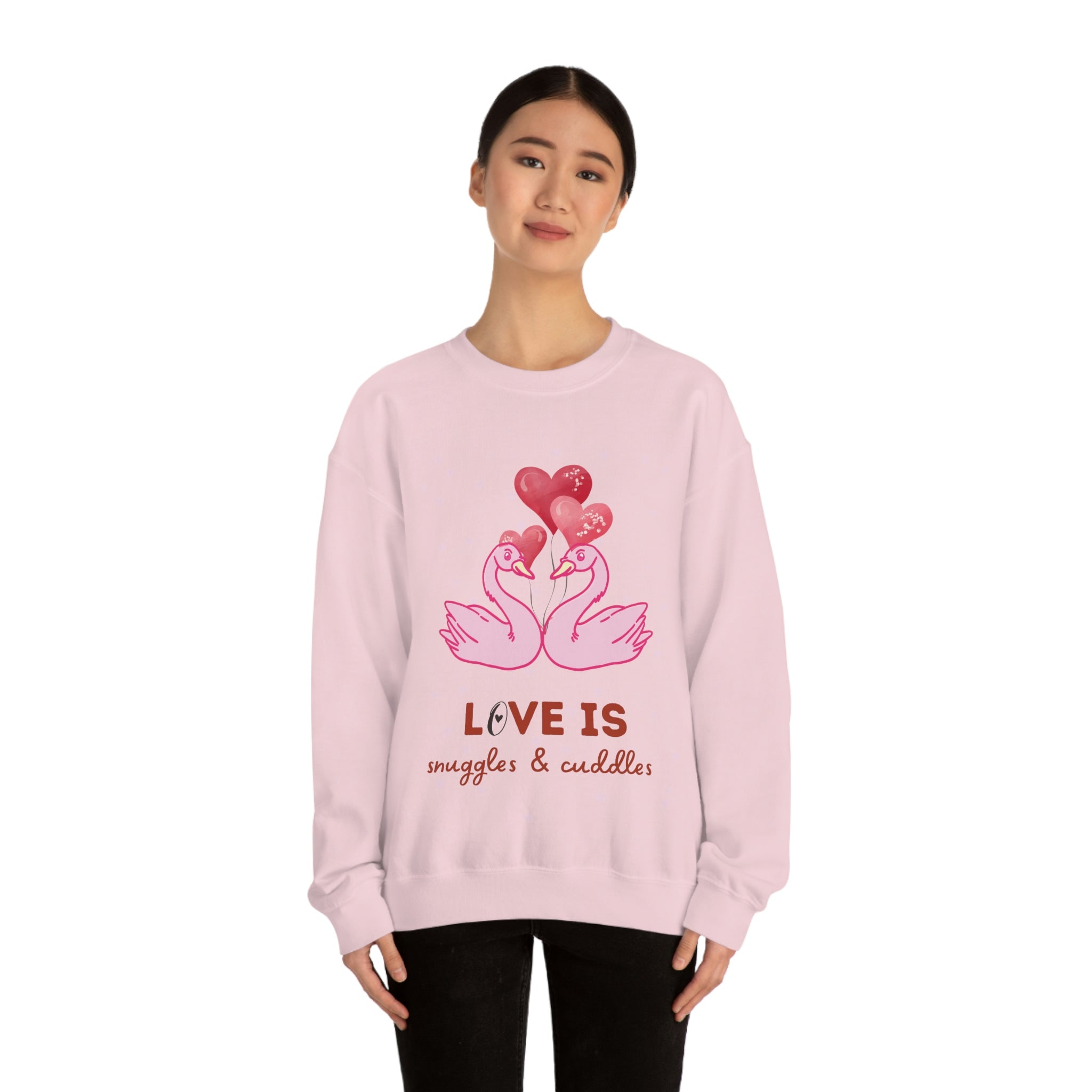 Love Is Snuggles & Cuddles Unisex Heavy Blend™ Crewneck Sweatshirt