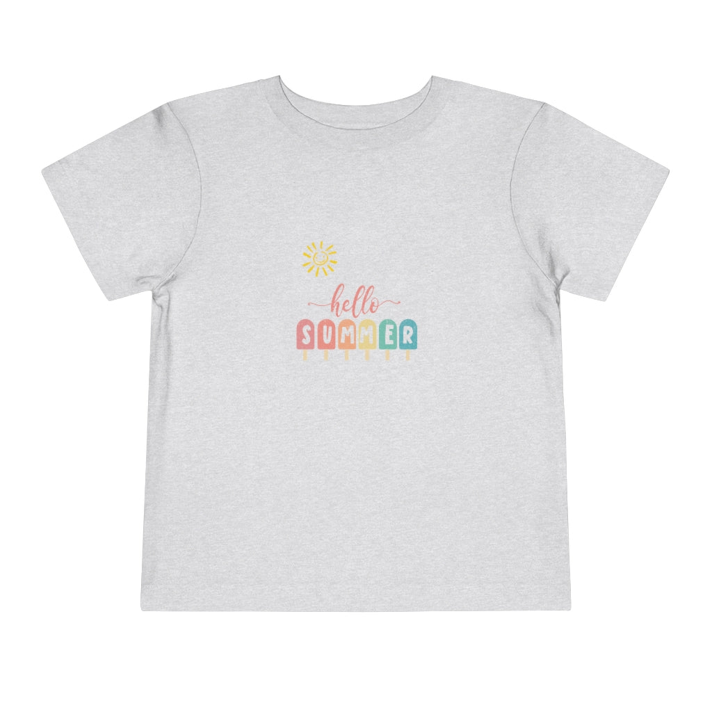 Sunny Hello Summer Toddler Short Sleeve Tee