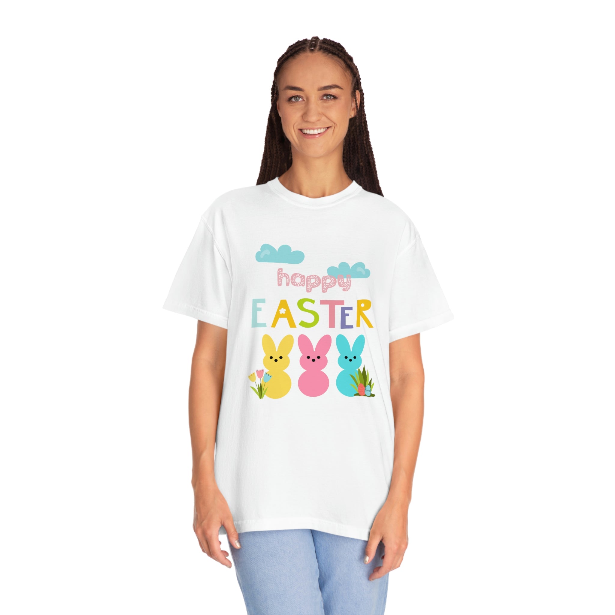 Happy Easter Bunny Unisex Garment-Dyed T-shirt