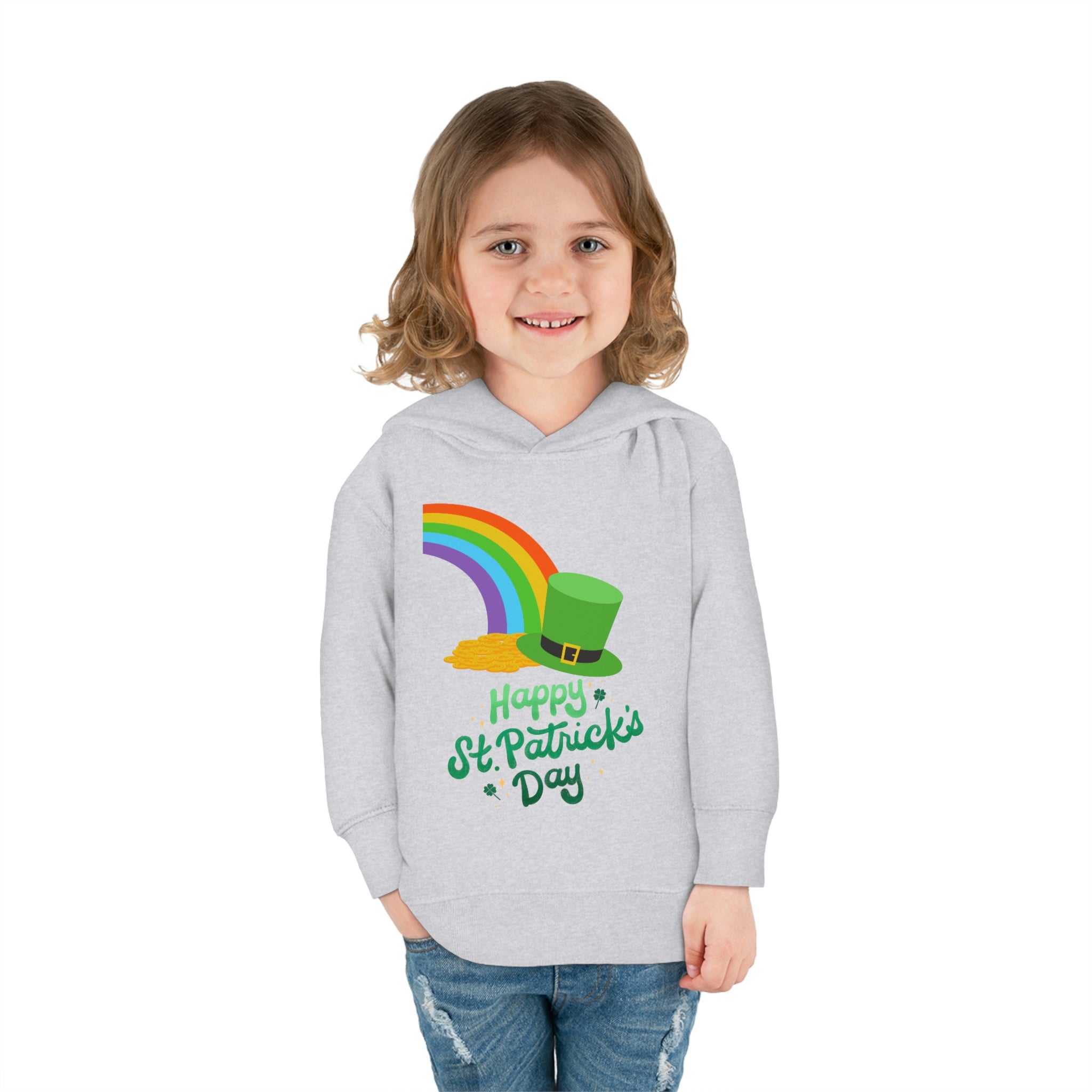 Happy Saint Patrick Day Toddler Pullover Fleece Hoodie