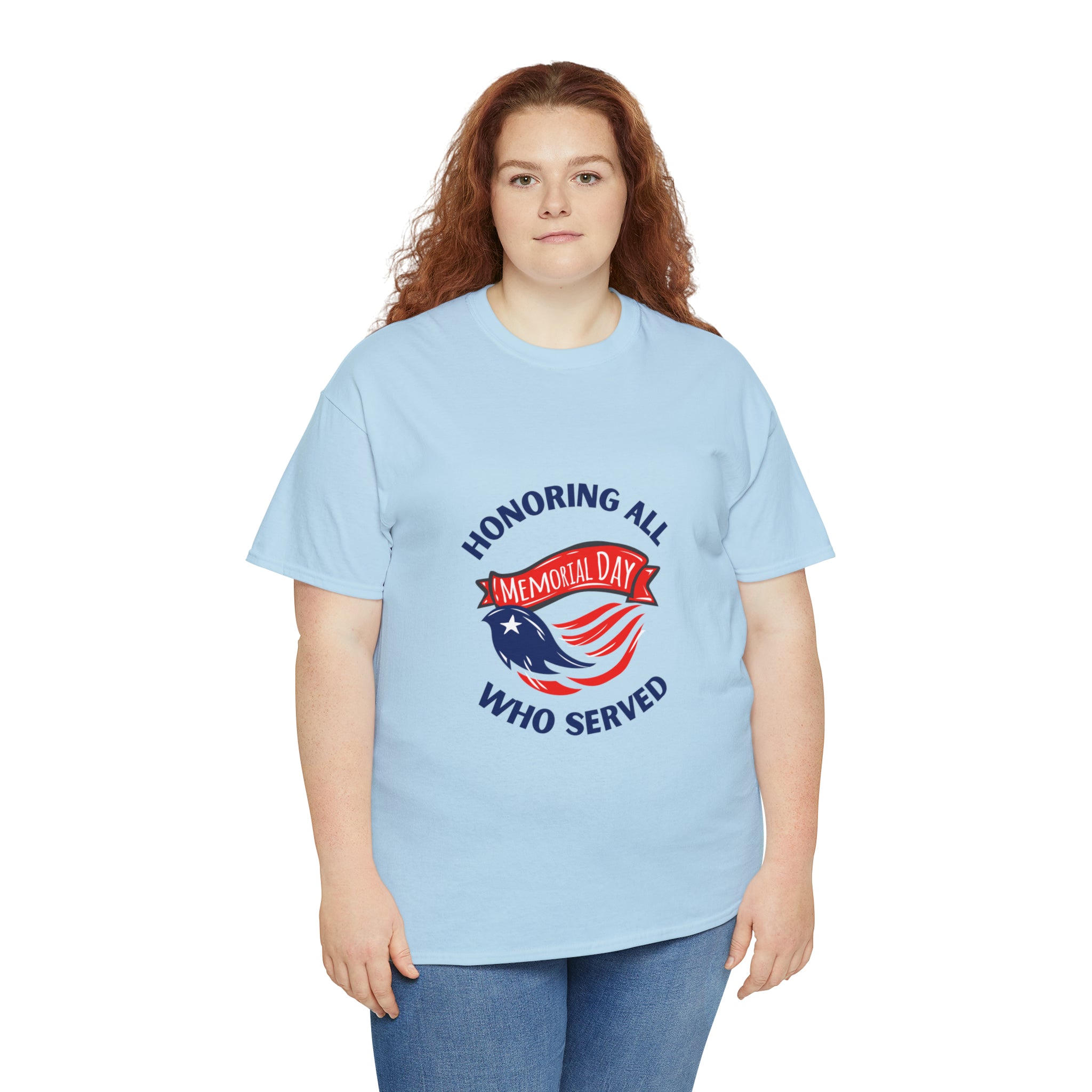 Memorial Day Honoring All Who Served Unisex Heavy Cotton Tee