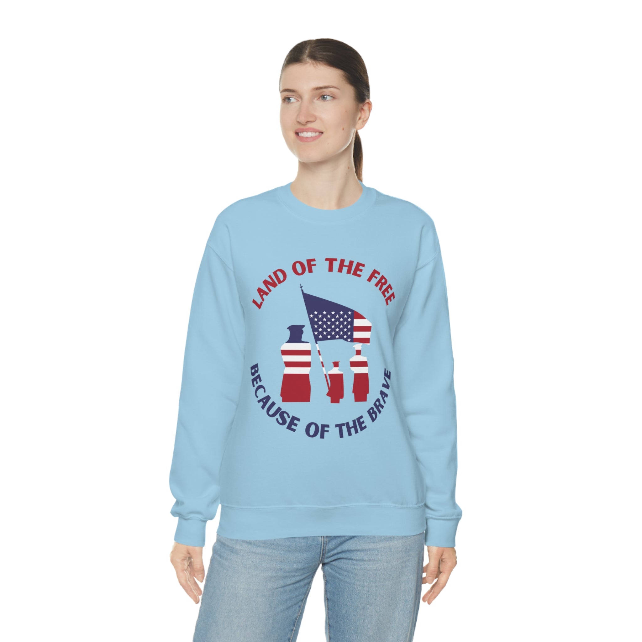 Memorial Day Land Of The Free Unisex Heavy Blend™ Crewneck Sweatshirt