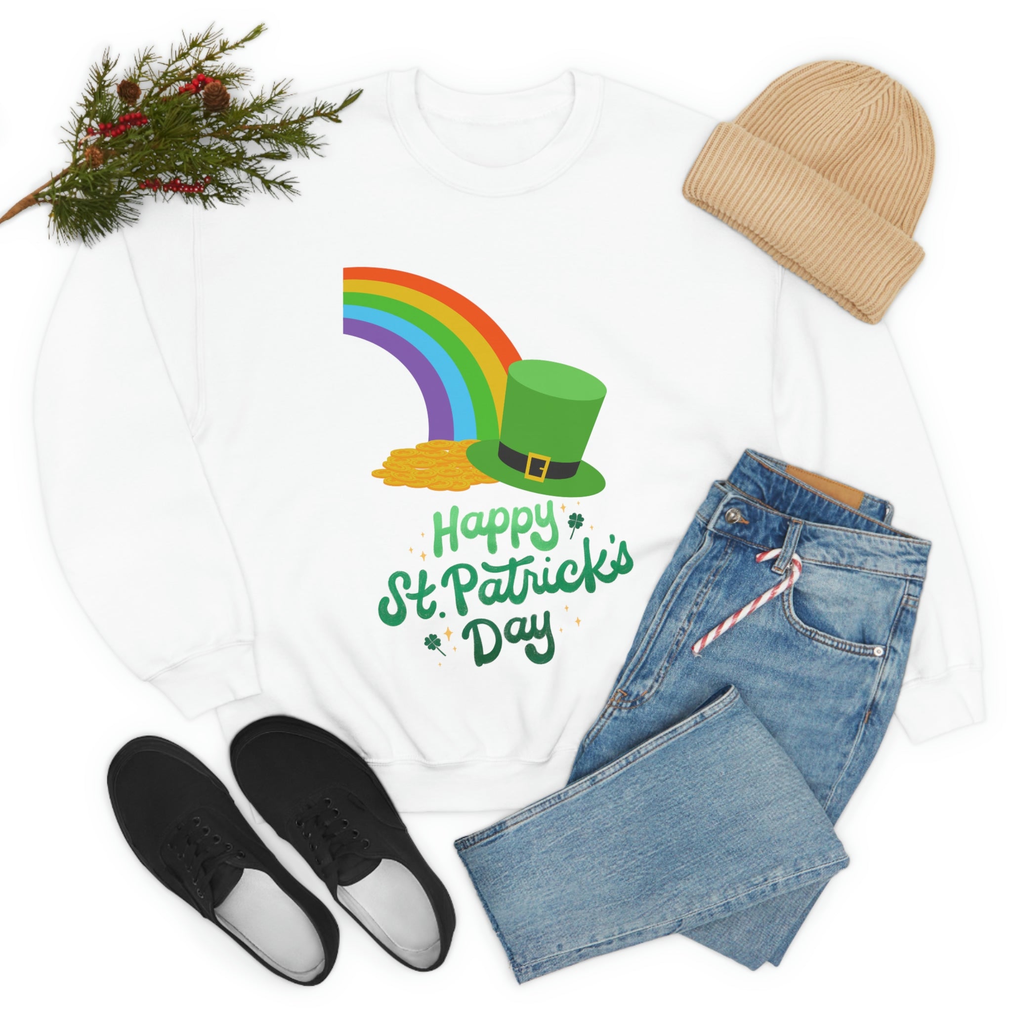 Happy Saint Patrick Day Unisex Heavy Blend™ Crewneck Sweatshirt