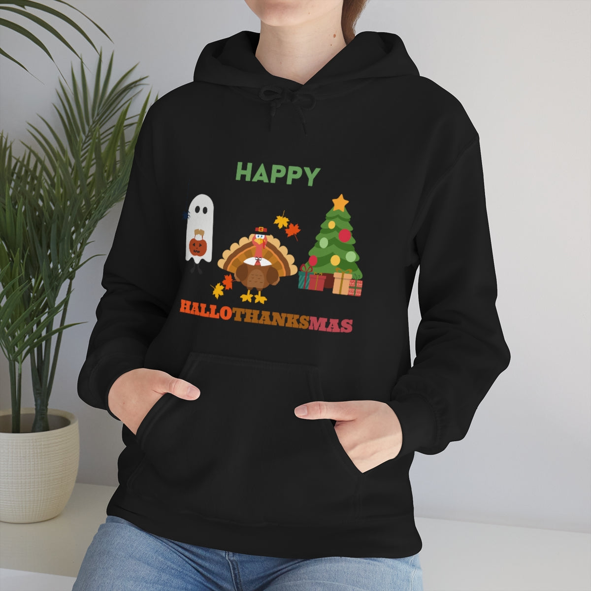 Happy Hallothanksmas Unisex Heavy Blend™ Hooded Sweatshirt
