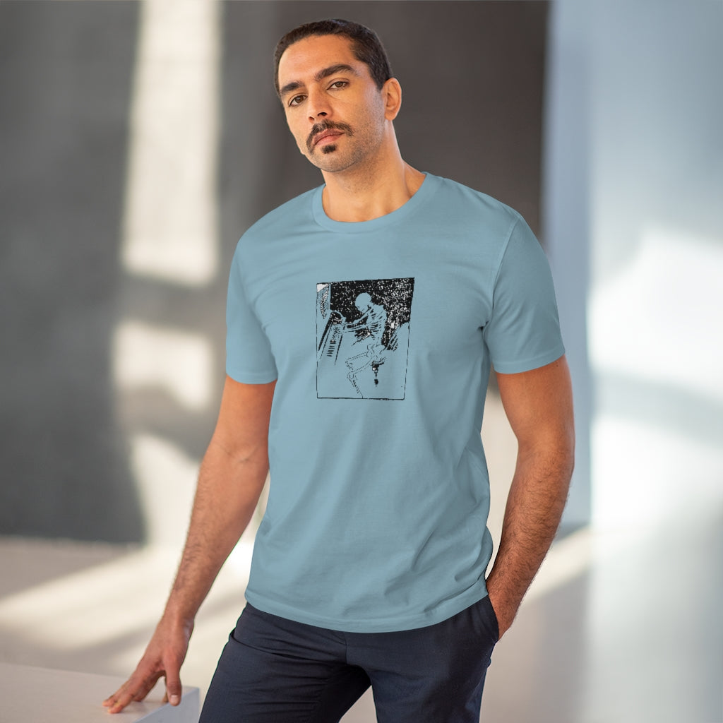 Skeleton Piano Player Organic Creator T-shirt - Unisex