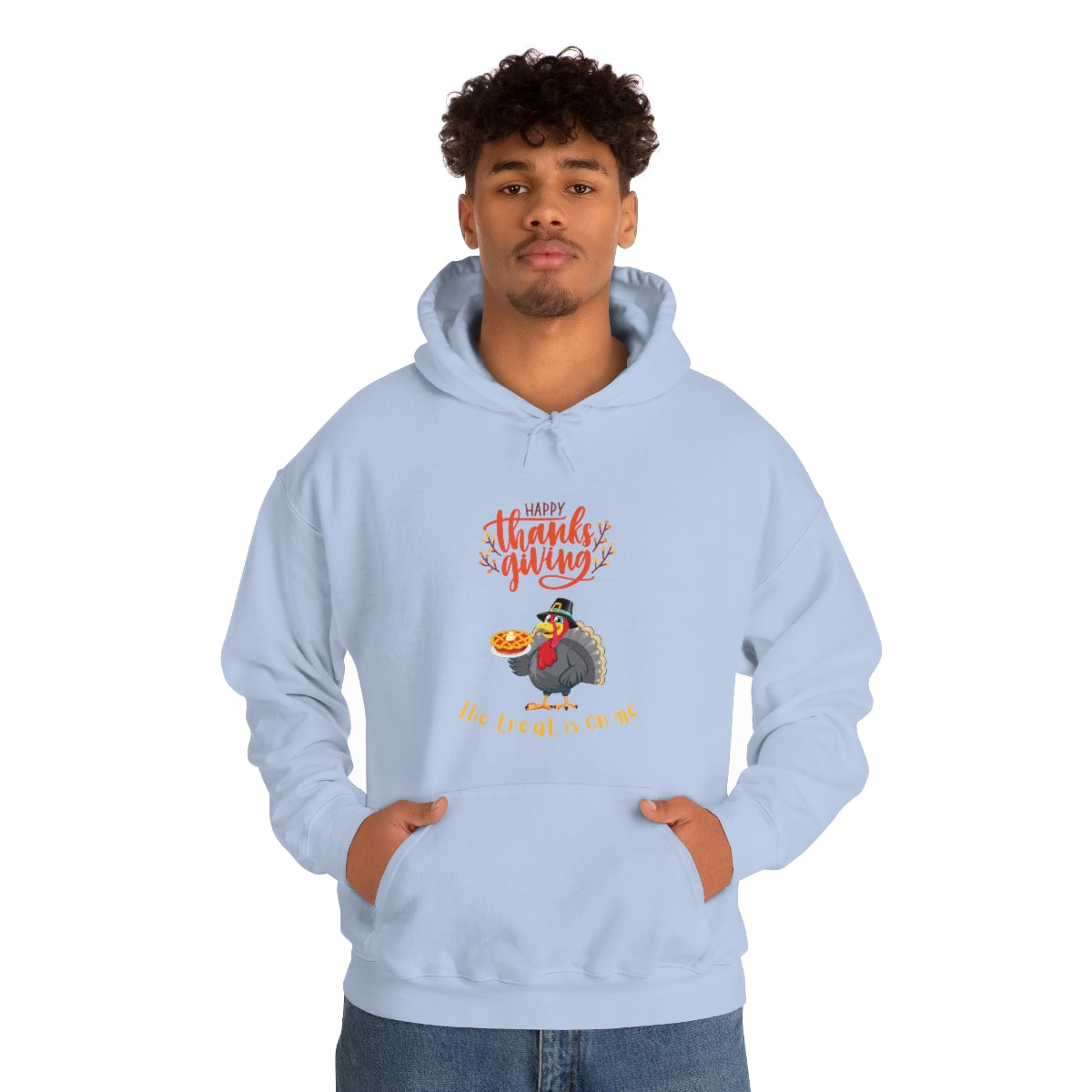 Happy Thanksgiving The Treat Is On Me Unisex Heavy Blend™ Hooded Sweatshirt