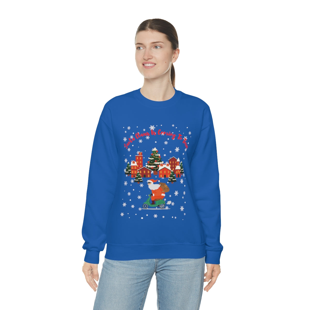 Santa Claus Is Coming To Town Unisex Heavy Blend™ Crewneck Sweatshirt