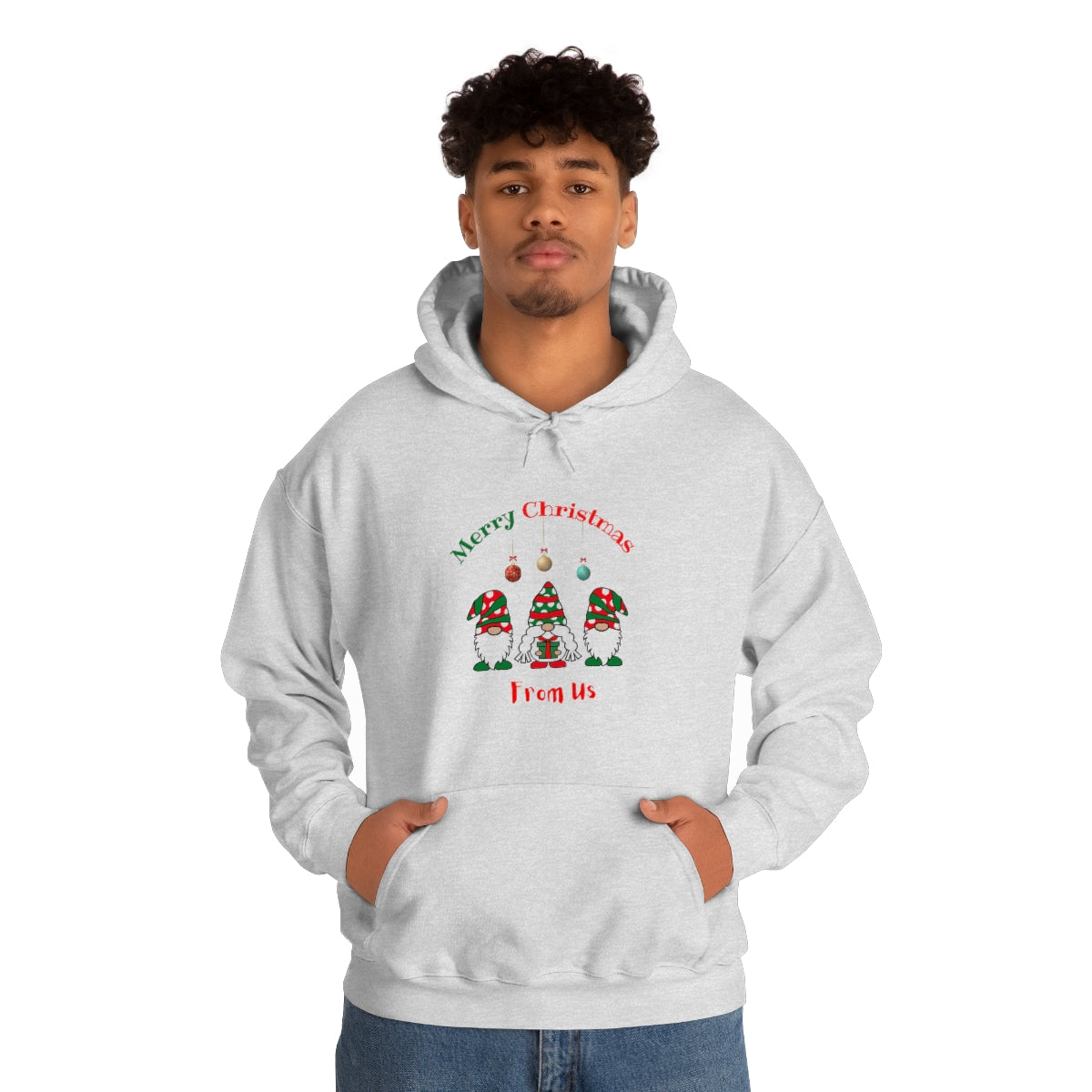 Gnomes Merry Christmas  Unisex Heavy Blend™ Hooded Sweatshirt