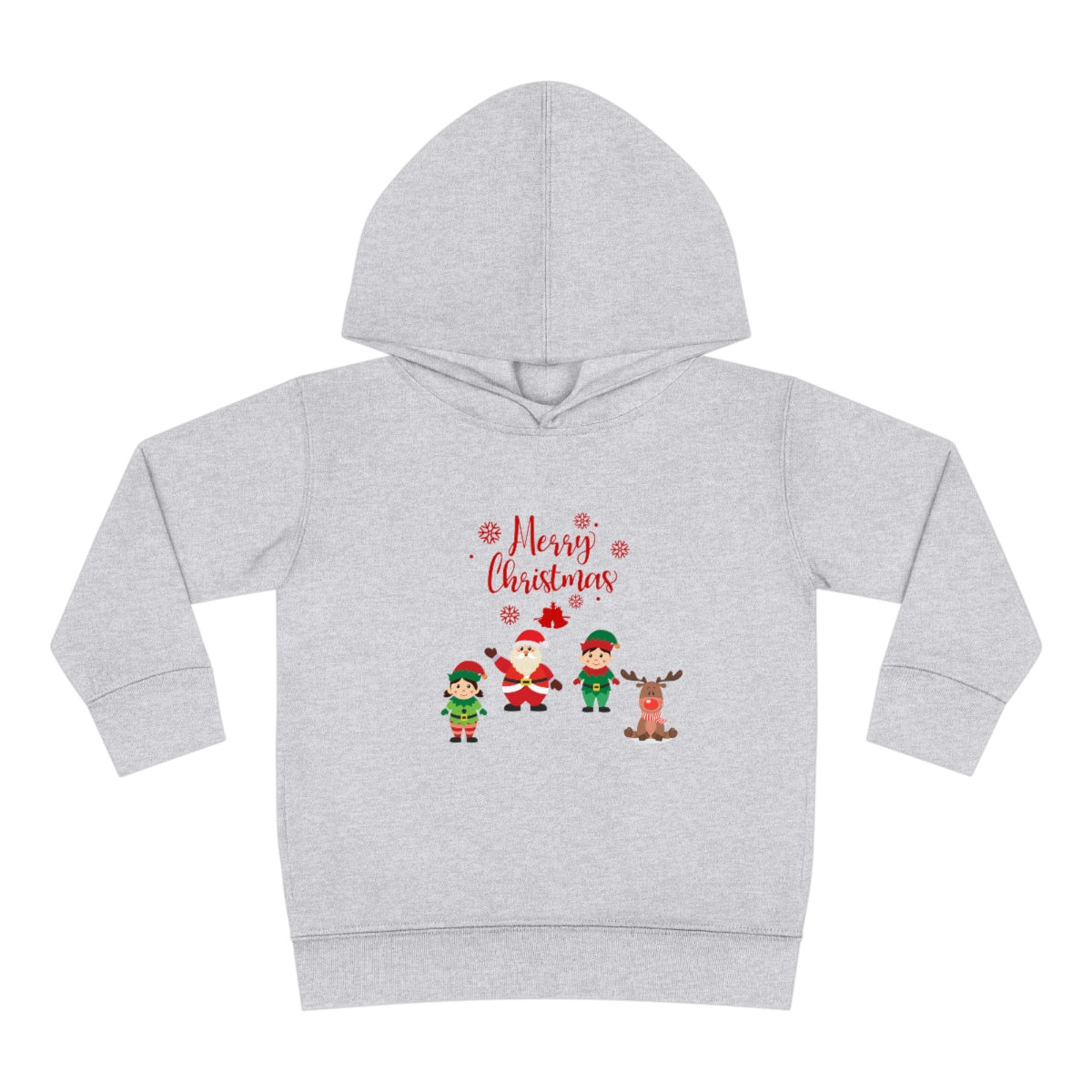 Merry Christmas From Santa & Helpers Toddler Pullover Fleece Hoodie