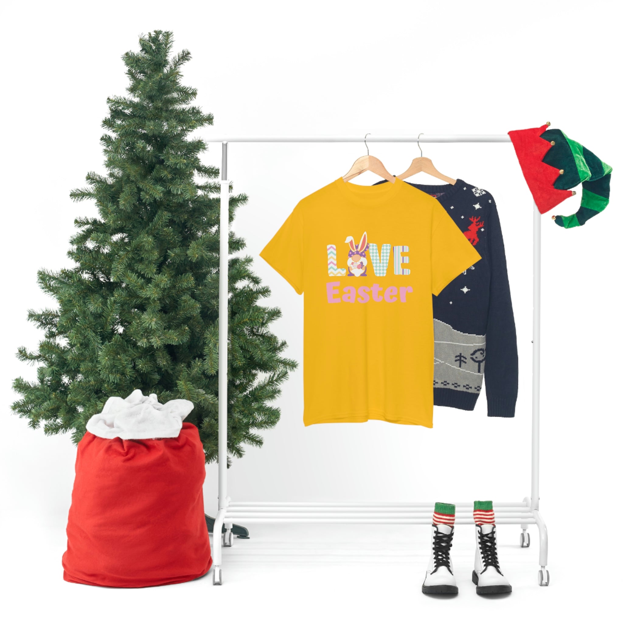 Gnome Love Easter Unisex Heavy Cotton Tee