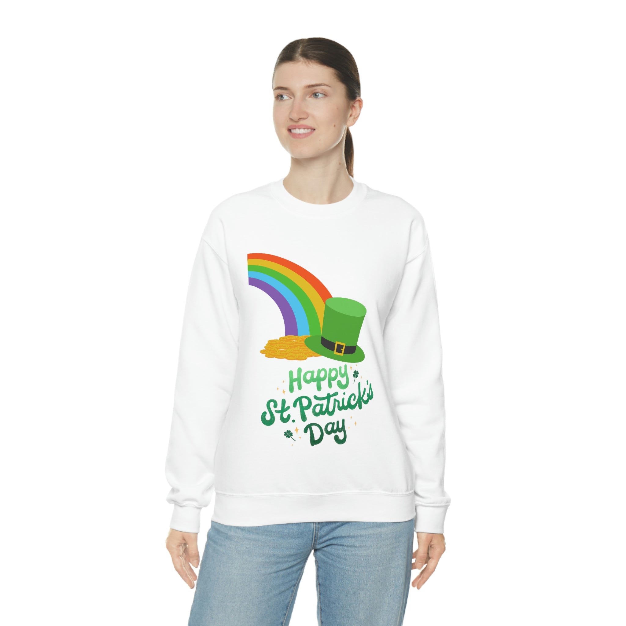 Happy Saint Patrick Day Unisex Heavy Blend™ Crewneck Sweatshirt