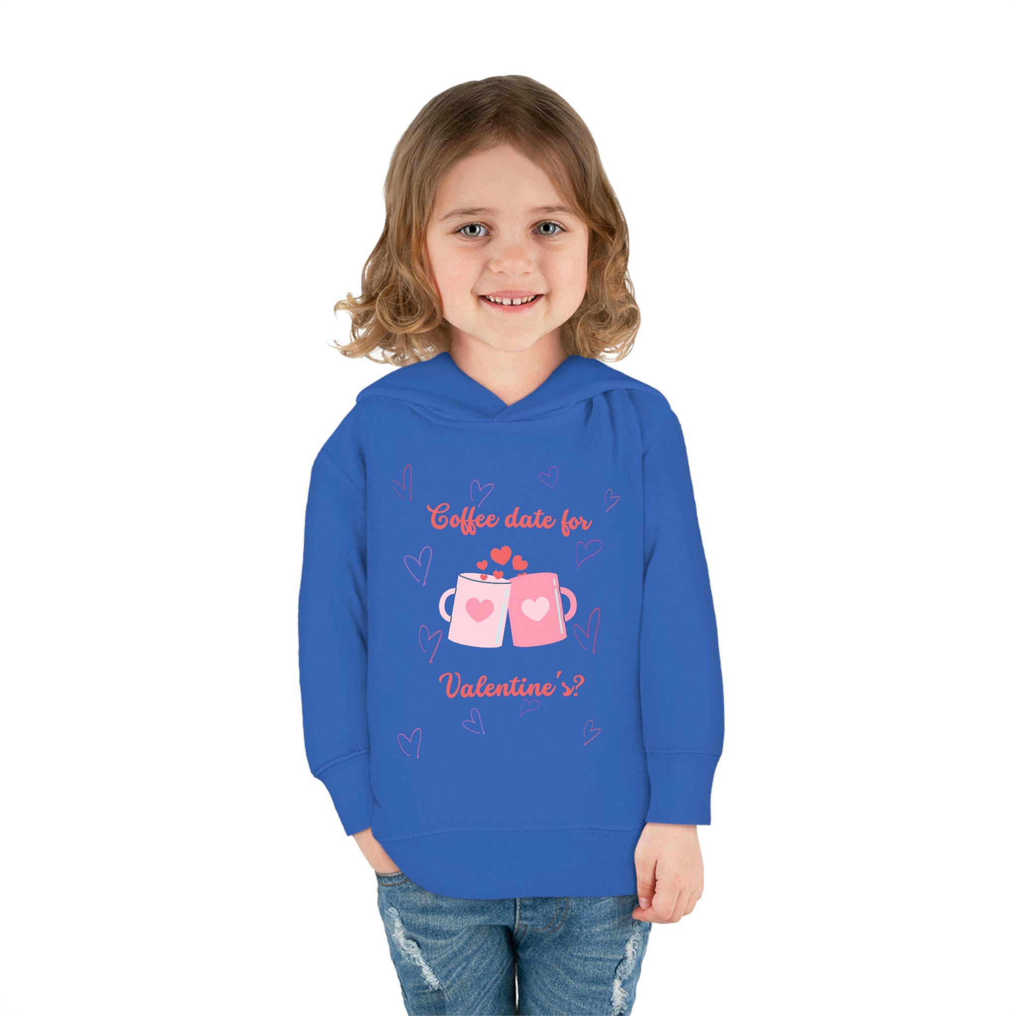 I Love Coffee & You!! Toddler Pullover Fleece Hoodie