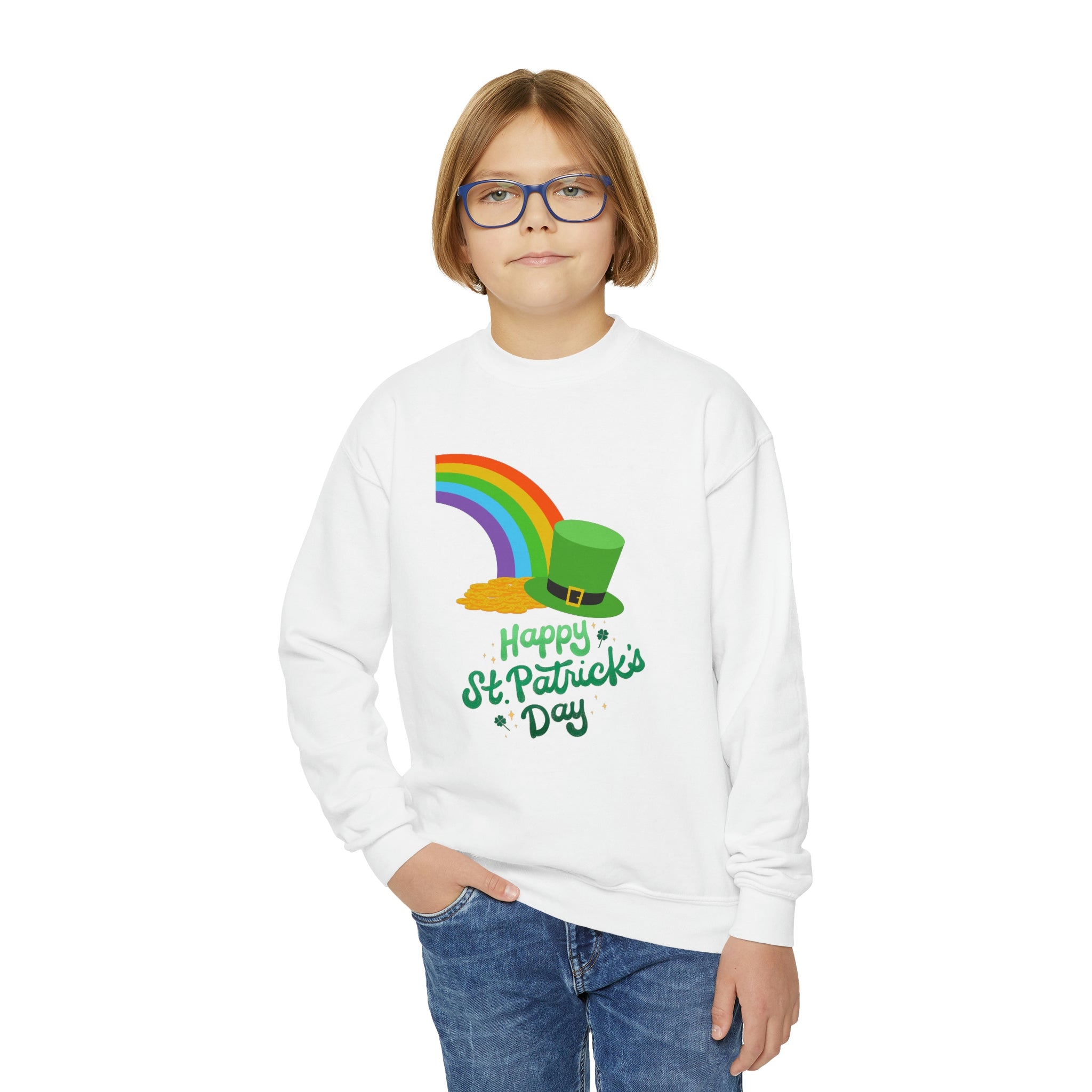 Happy Saint Patrick's Day Youth Crewneck Sweatshirt