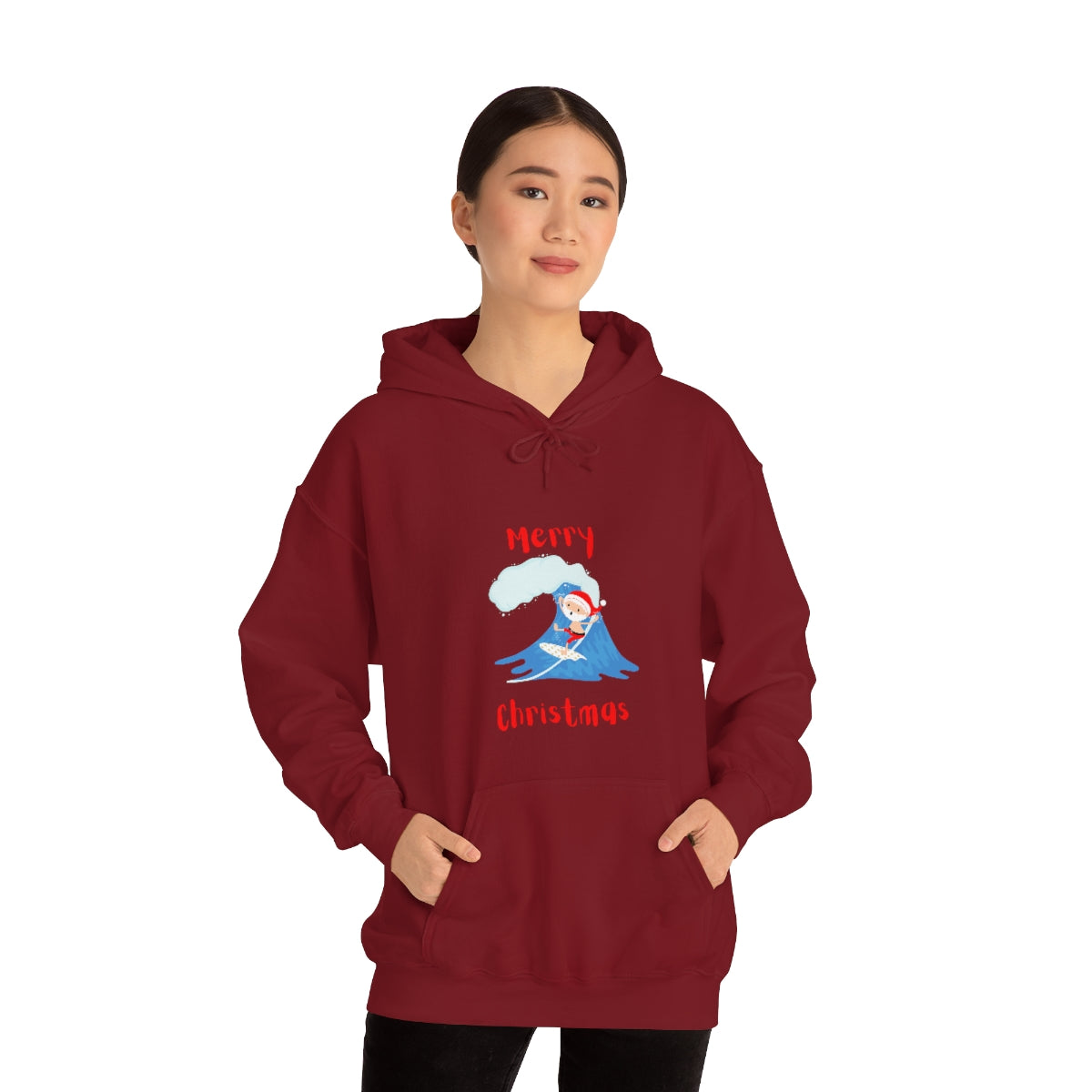 Surfing Santa Unisex Heavy Blend™ Hooded Sweatshirt