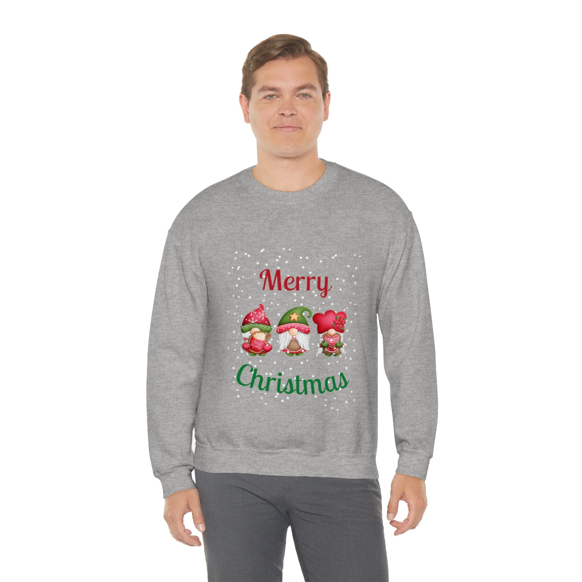 Three Gnomes Merry Christmas Unisex Heavy Blend™ Crewneck Sweatshirt