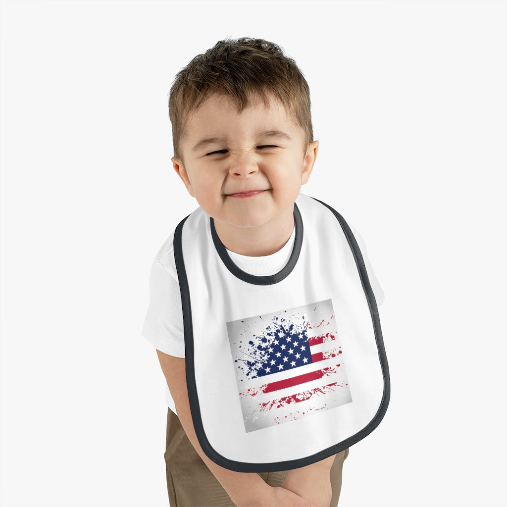 Old Glory Baby Contrast Trim Jersey Bib