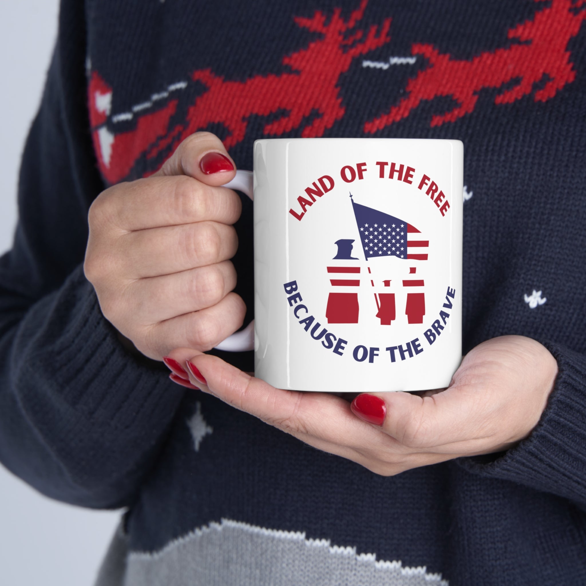 Memorial Day Land Of The Free Ceramic Mug 11oz