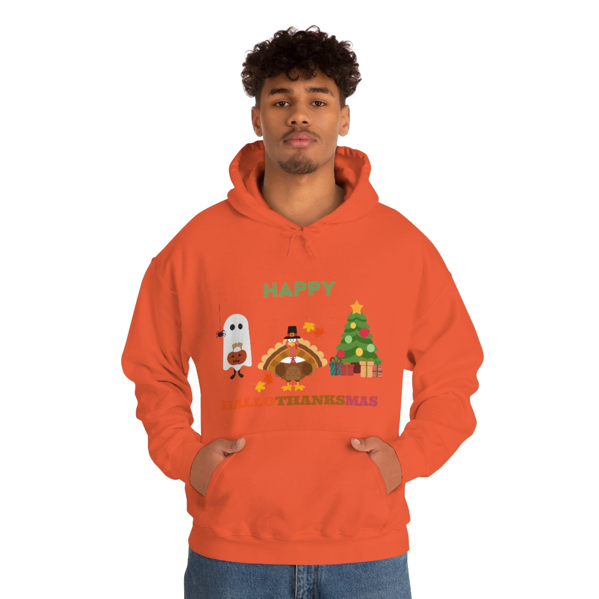 Happy Hallothanksmas Unisex Heavy Blend™ Hooded Sweatshirt