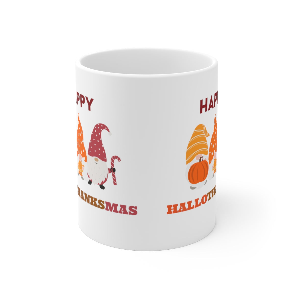 Happy Hallothanksmas Ceramic Mug 11oz