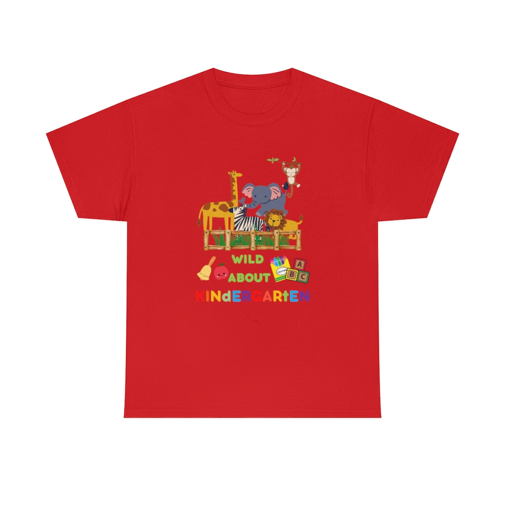 Wild About Kindergarten Unisex Heavy Cotton Tee