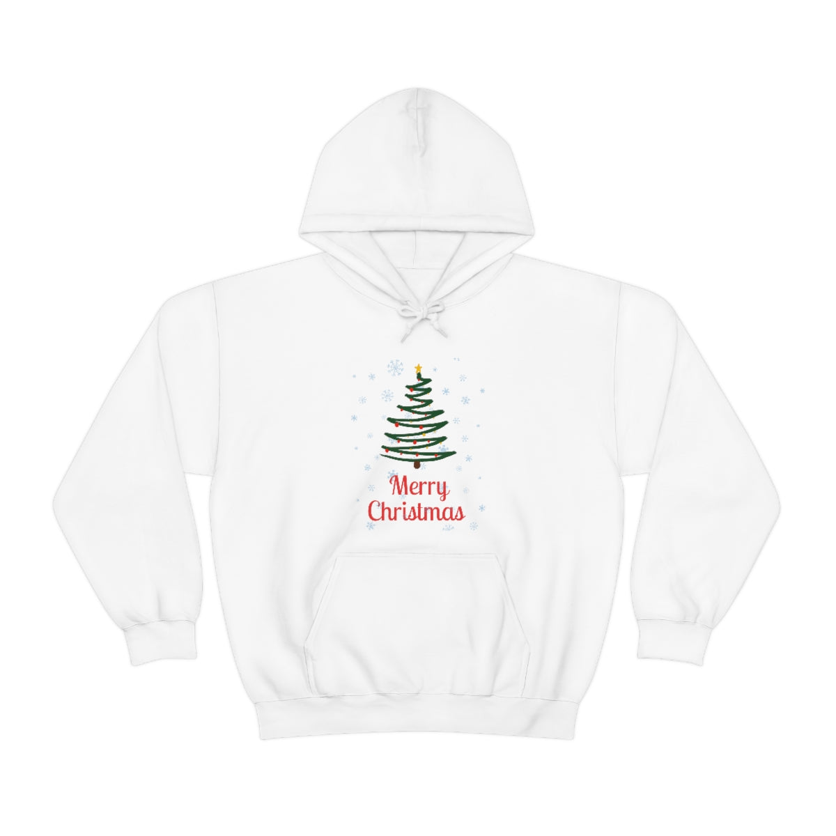 Merry Christmas Tree Unisex Heavy Blend™ Hooded Sweatshirt