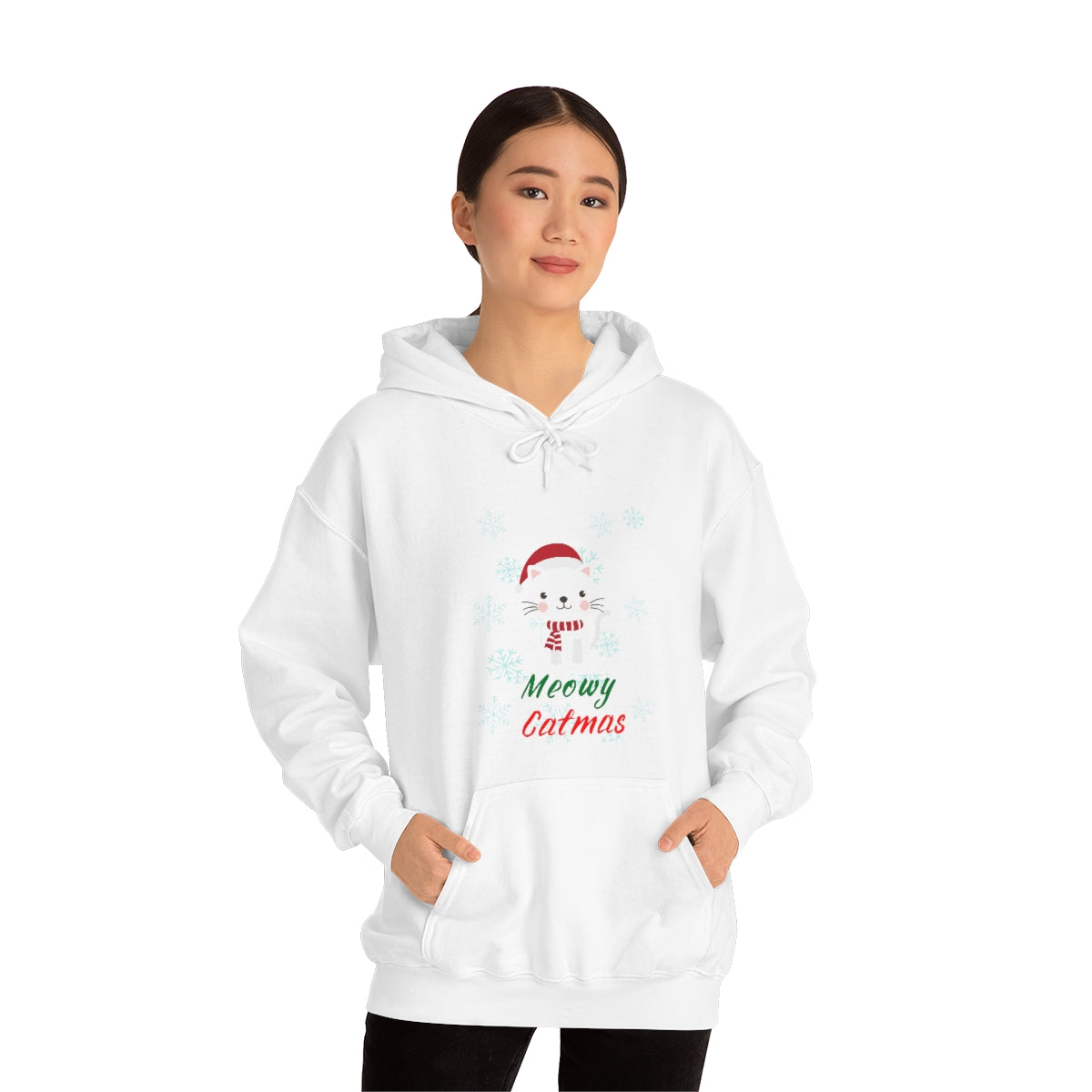 Meowy Catmas Unisex Heavy Blend™ Hooded Sweatshirt