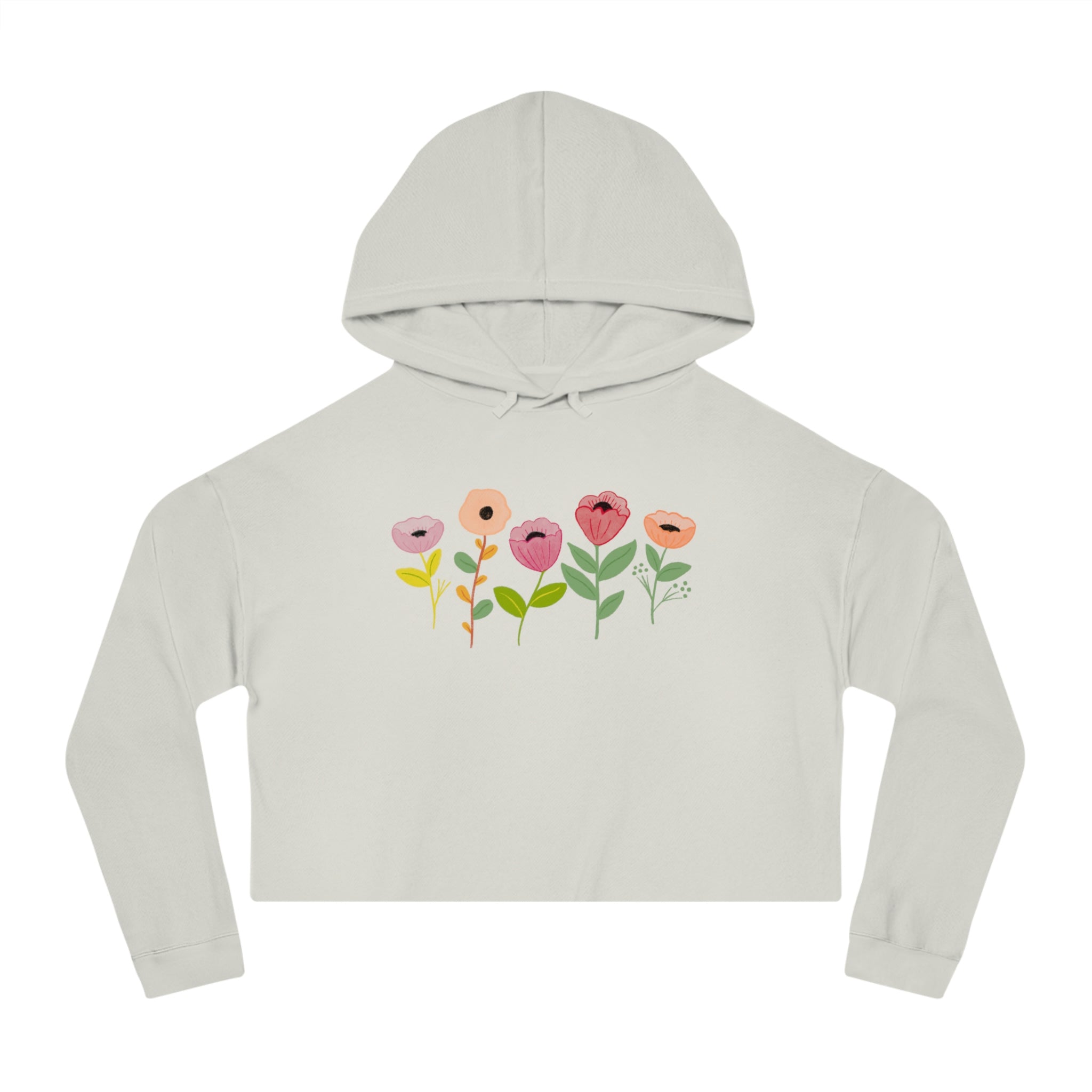 Spring Flowers Women’s Cropped Hooded Sweatshirt