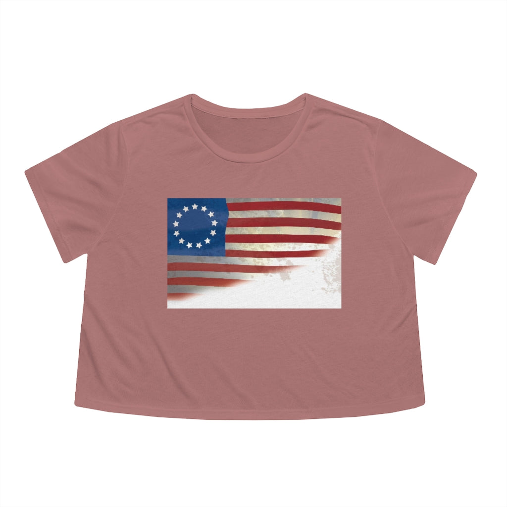 The Old Glory Women's Flowy Cropped Tee