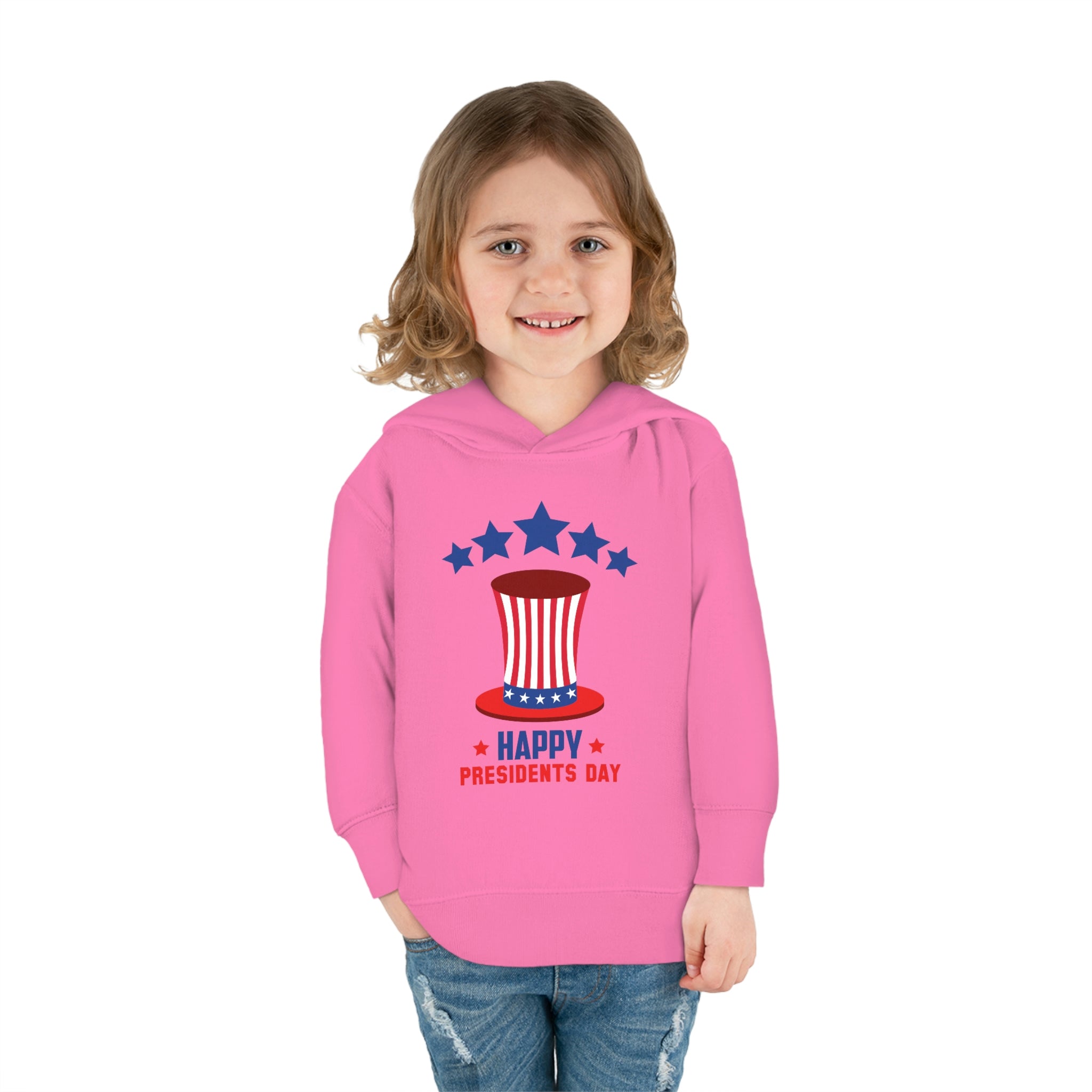 Happy President's Day Hat Toddler Pullover Fleece Hoodie