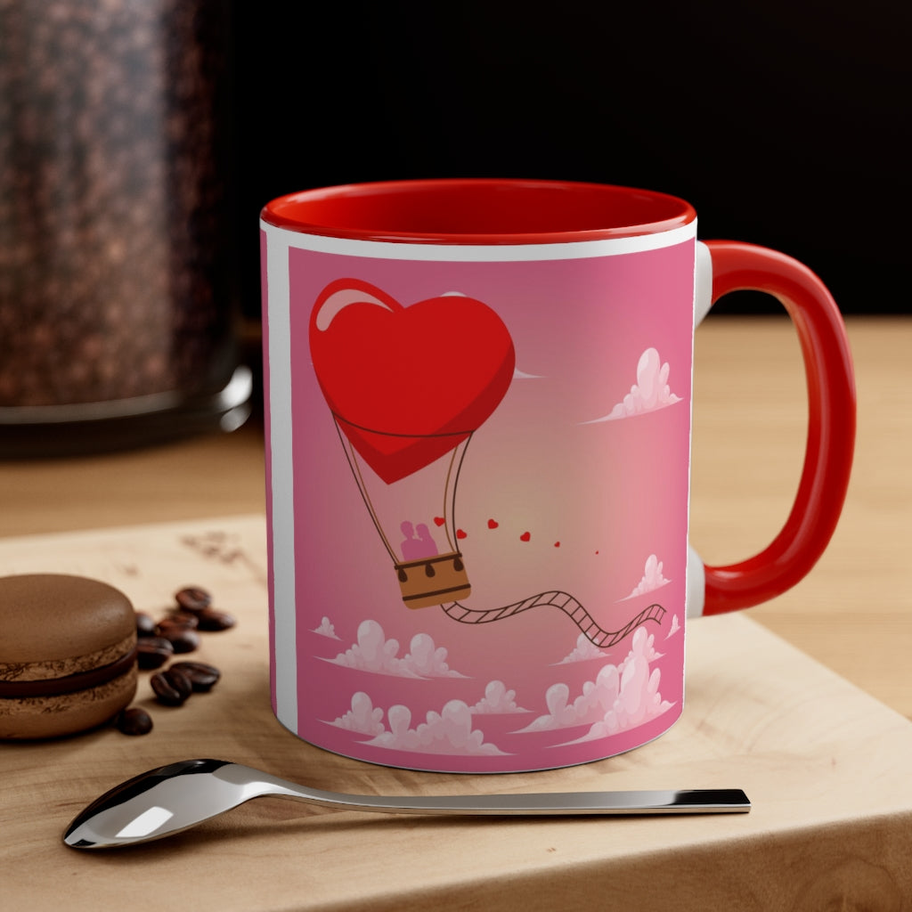 Happy Valentine's Day Accent Coffee Mug, 11oz