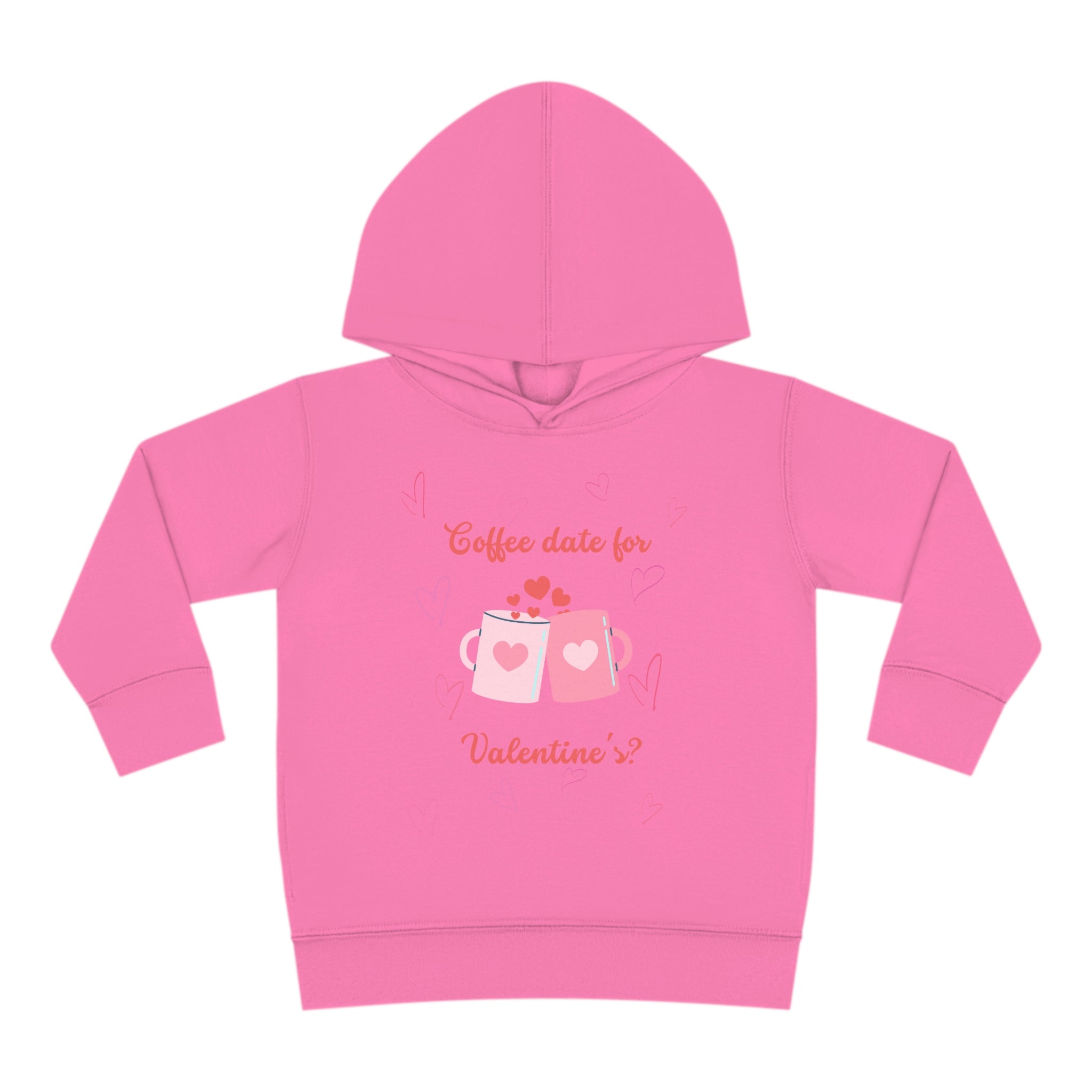 Coffee Date For Valentine's Toddler Pullover Fleece Hoodie