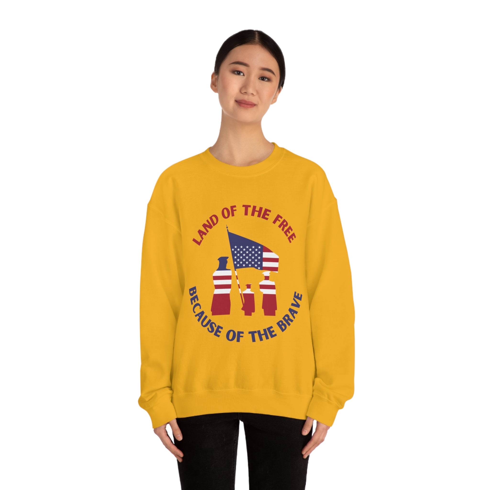 Memorial Day Land Of The Free Unisex Heavy Blend™ Crewneck Sweatshirt