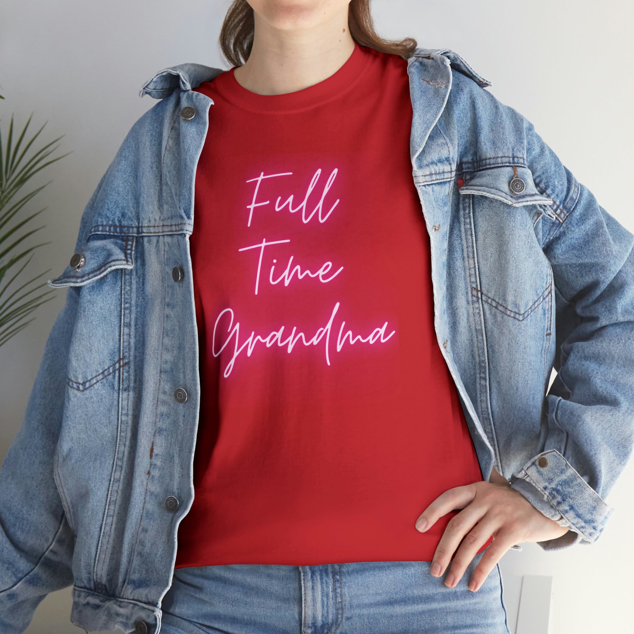 Full Time Grandma Unisex Heavy Cotton Tee