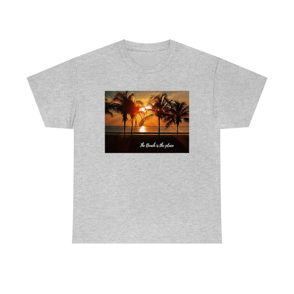 The Beach is the Place Unisex Heavy Cotton Tee