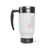 Full Time Grandma Stainless Steel Travel Mug with Handle, 14oz