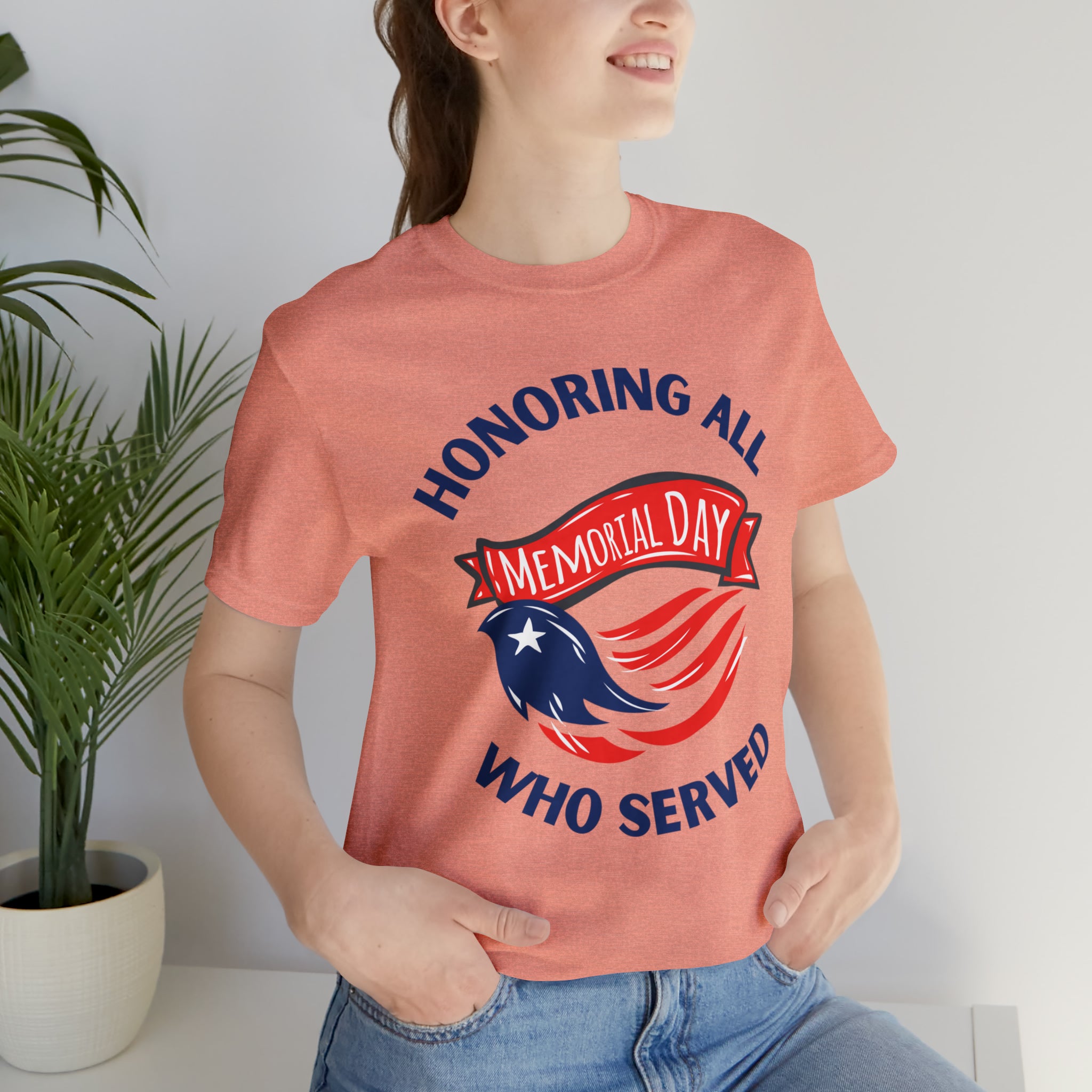 Memorial Day Honoring All Who Served Unisex Jersey Short Sleeve Tee