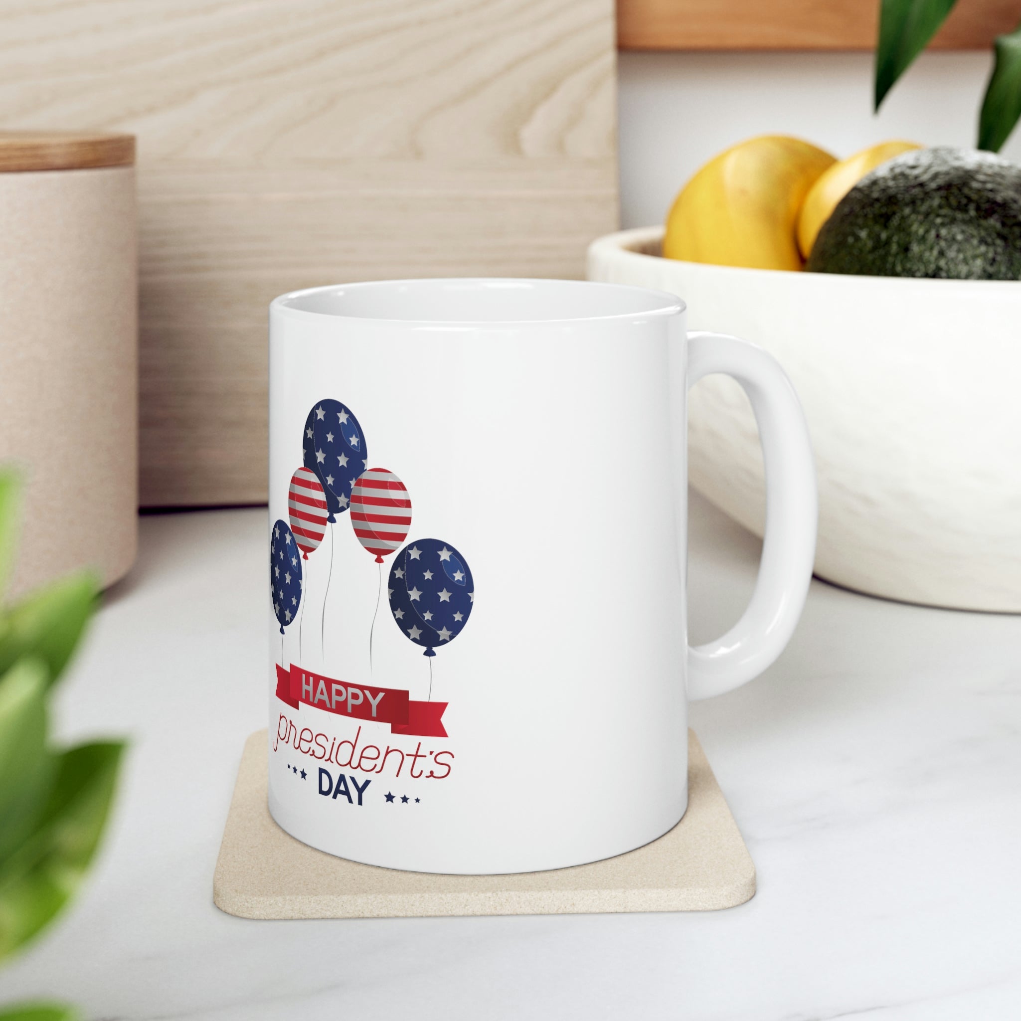 Happy President's Day Stars & Stripe Ceramic Mug 11oz