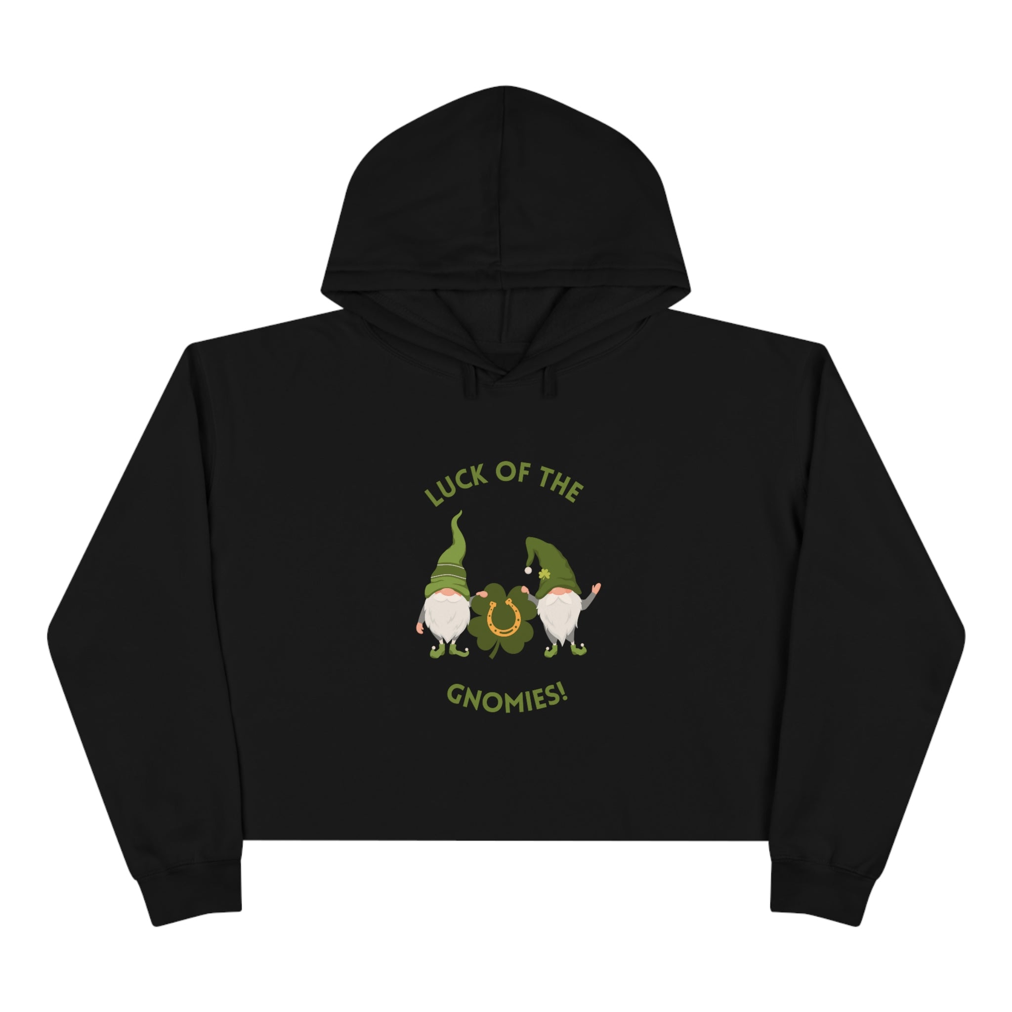 Luck Of The Gnomies! Crop Hoodie