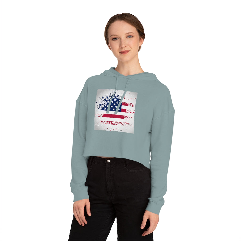 Old Glory Women’s Cropped Hooded Sweatshirt Old Glory