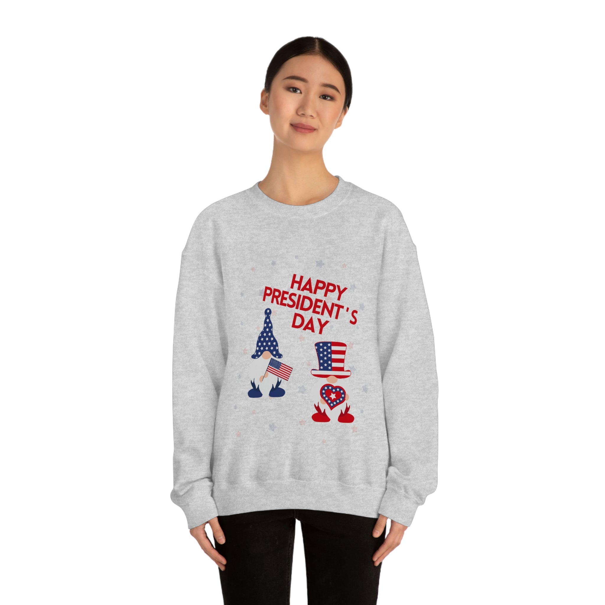 Happy President's Day Gnome Unisex Heavy Blend™ Crewneck Sweatshirt