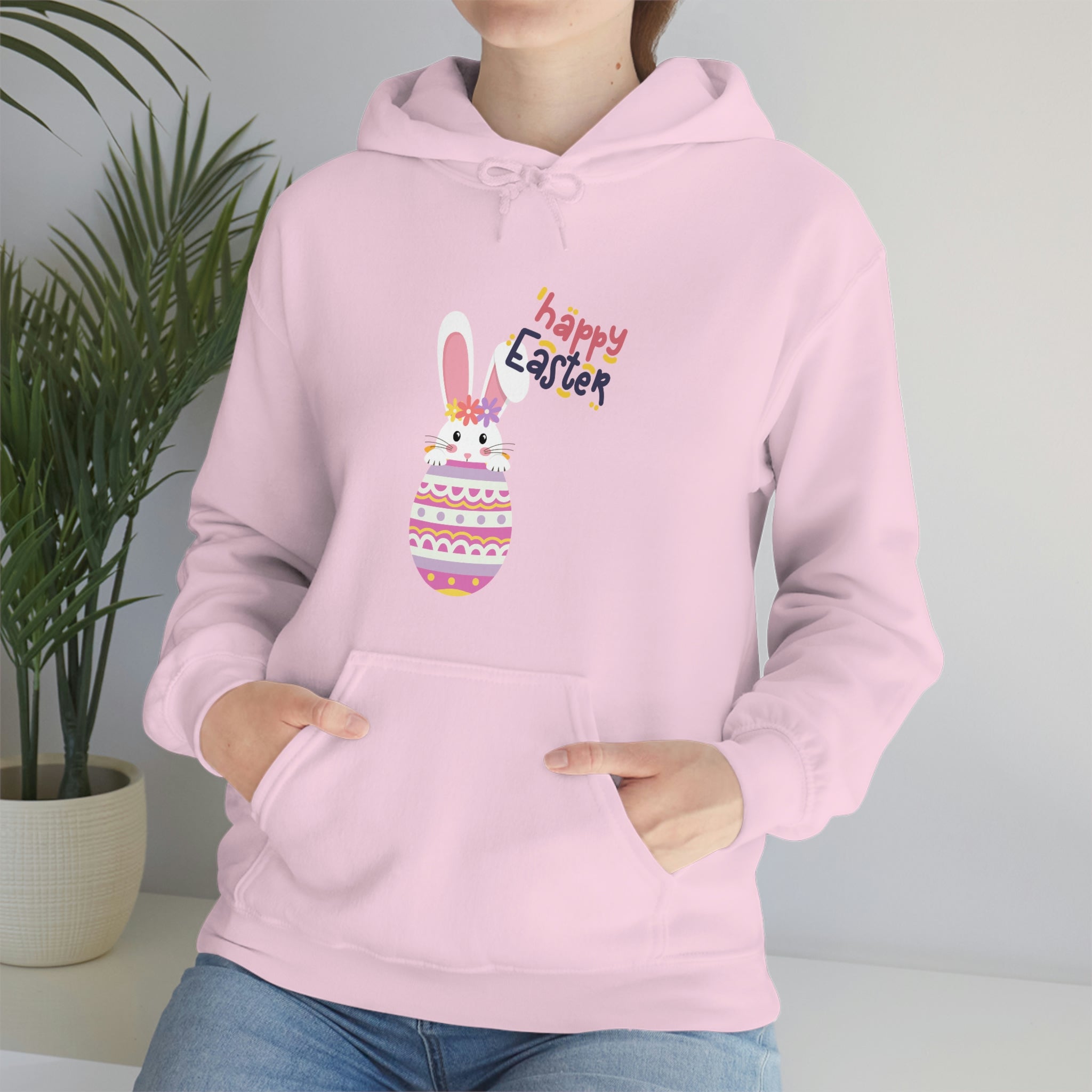 Happy Easter Day Bunny Unisex Heavy Blend™ Hooded Sweatshirt