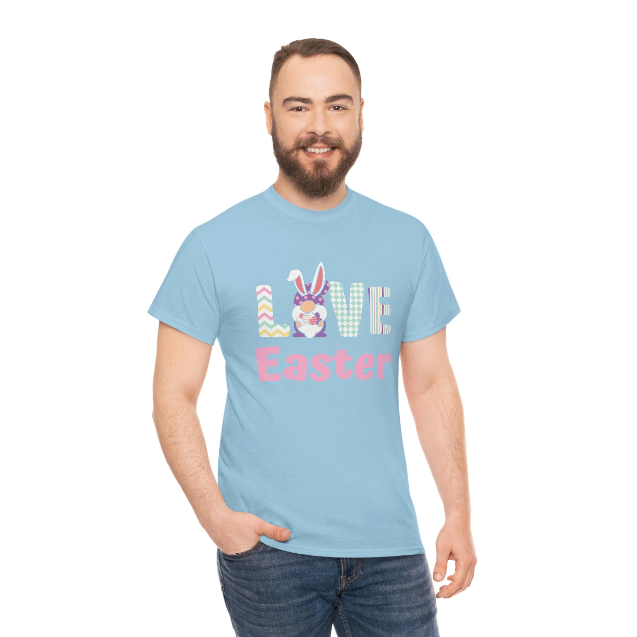 Gnome Love Easter Unisex Heavy Cotton Tee