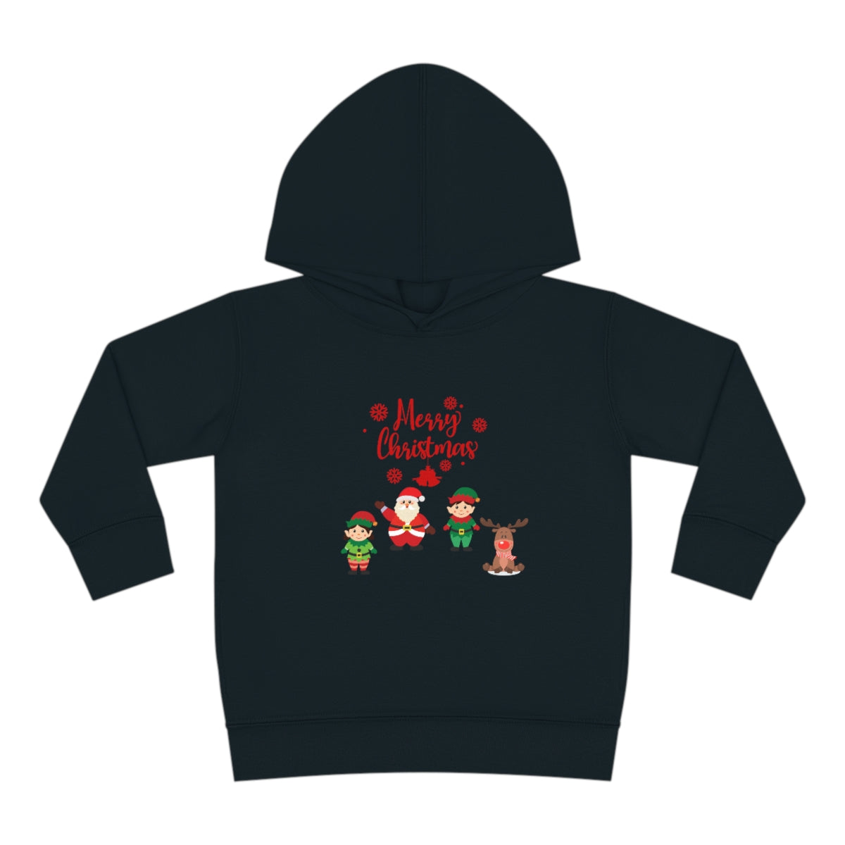 Merry Christmas From Santa & Helpers Toddler Pullover Fleece Hoodie