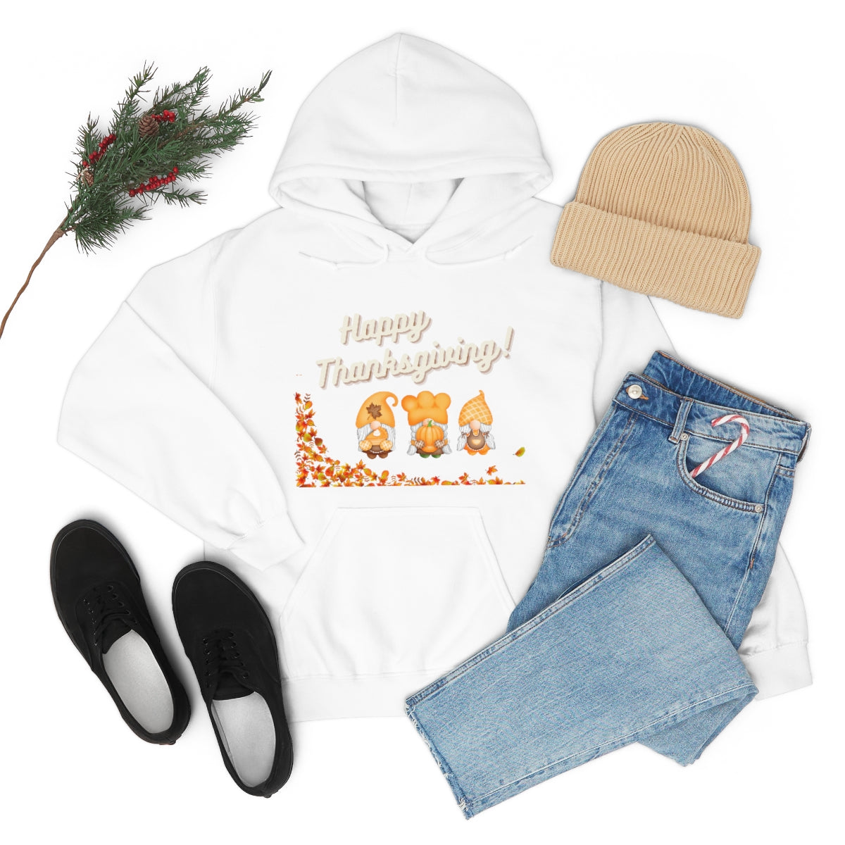 Happy Thanksgiving Gnome Unisex Heavy Blend™ Hooded Sweatshirt