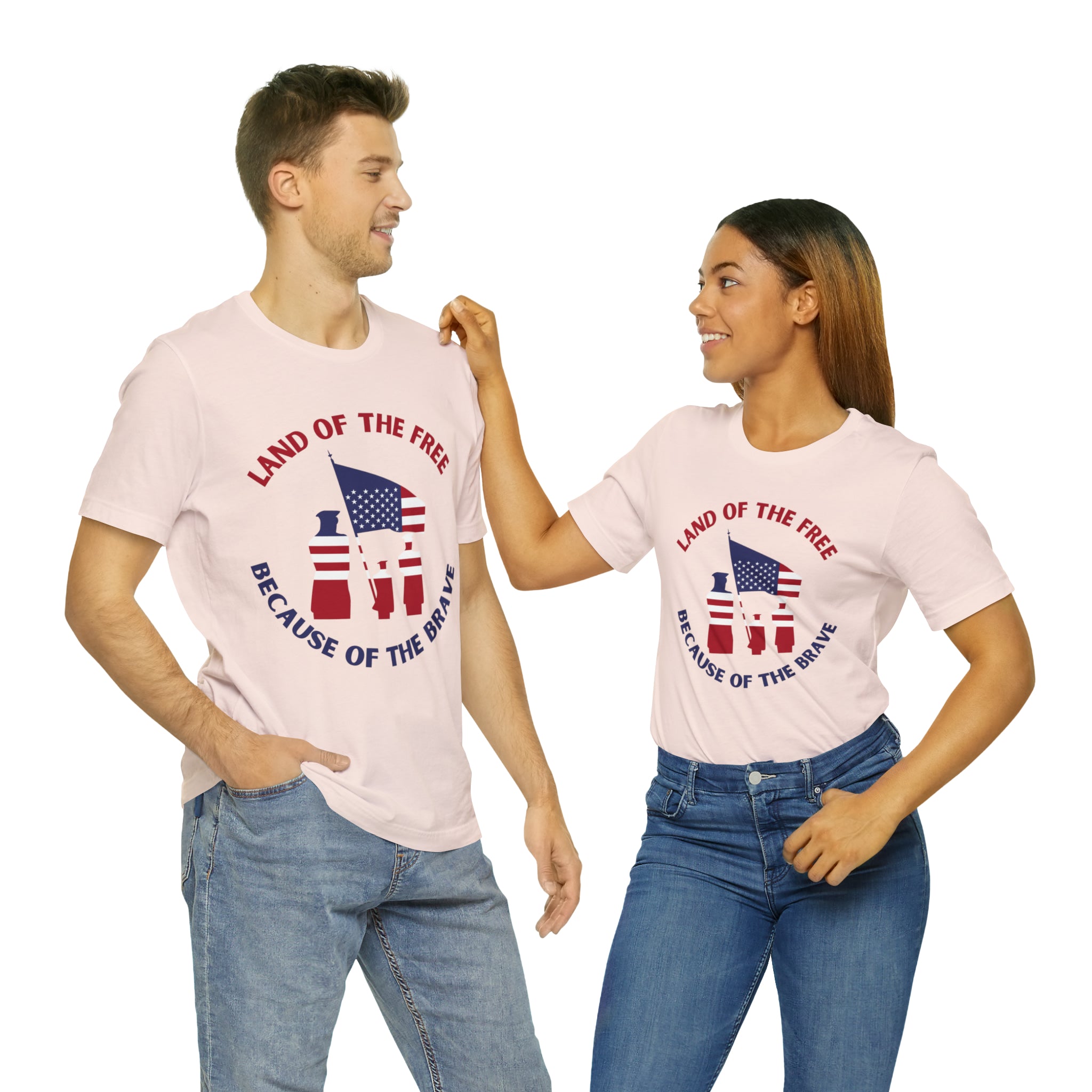 Memorial Day Land Of The Free Unisex Jersey Short Sleeve Tee